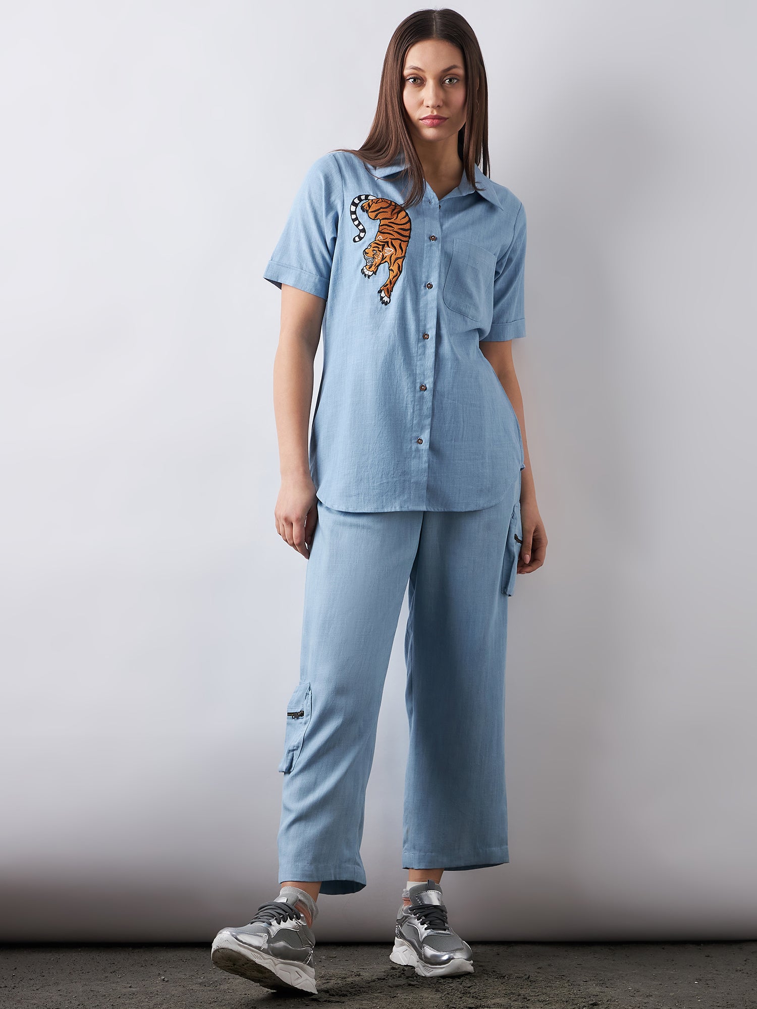 Sky Blue Denim Co-Ords Sets