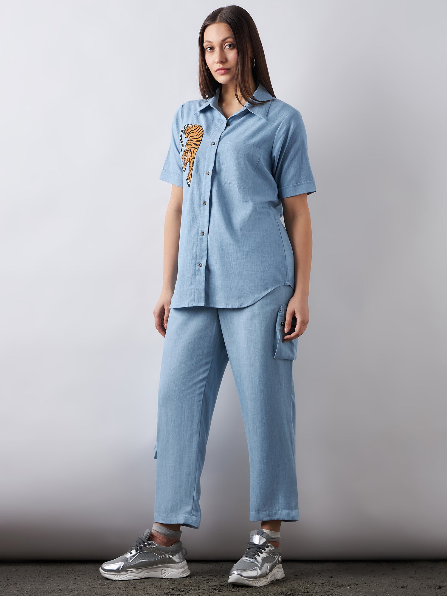 Sky Blue Denim Co-Ords Sets