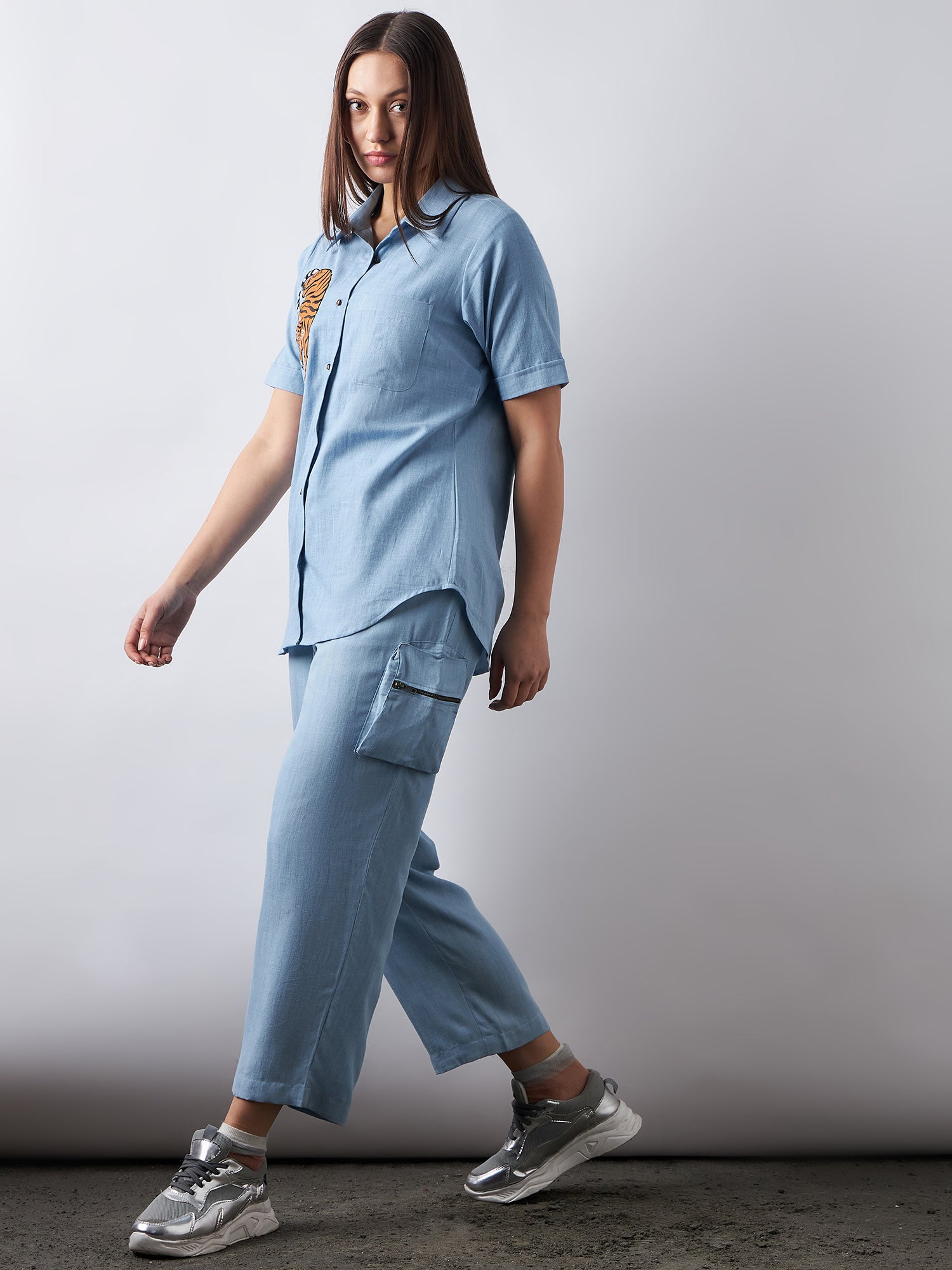 Sky Blue Denim Co-Ords Sets