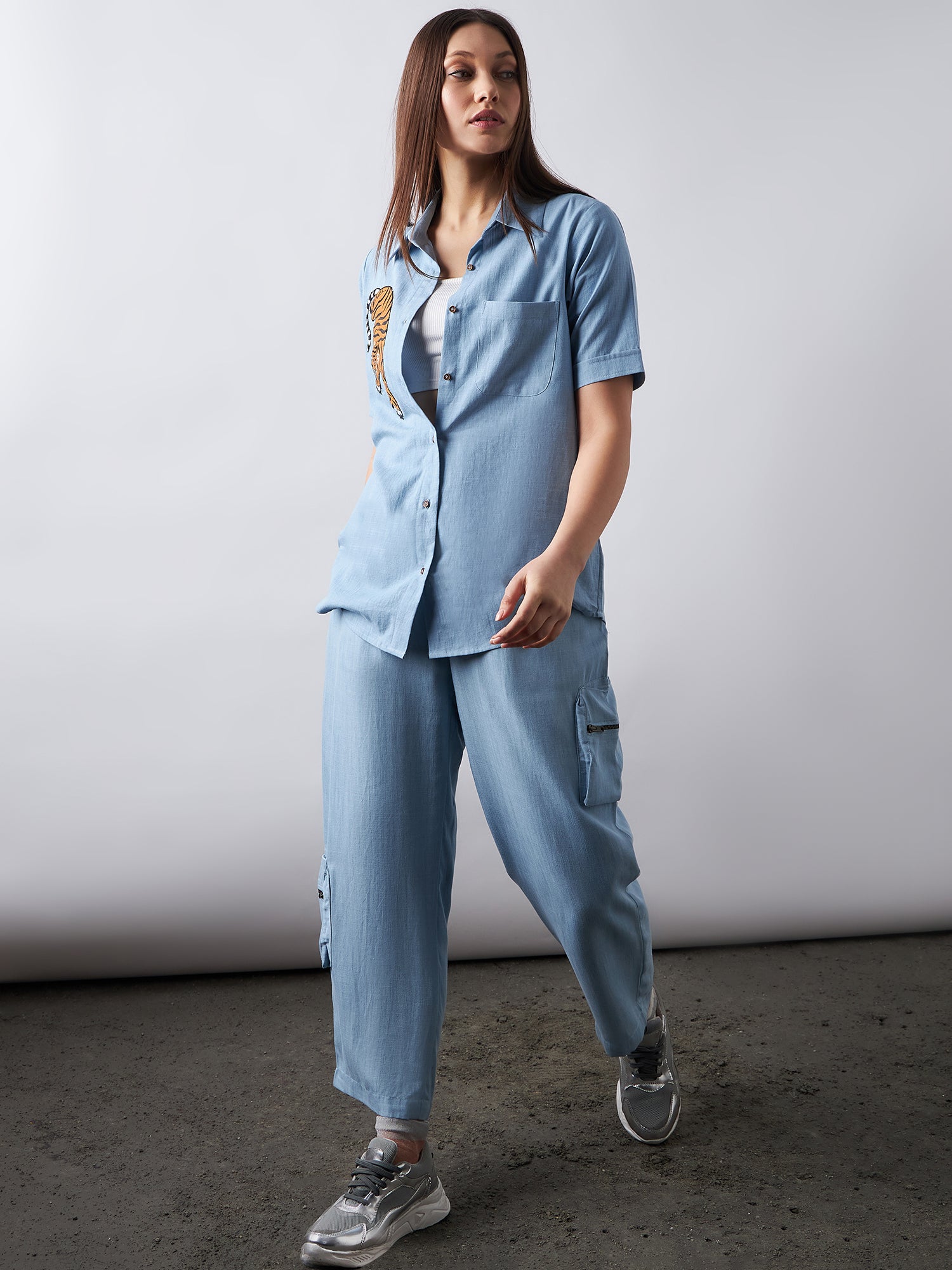 Sky Blue Denim Co-Ords Sets