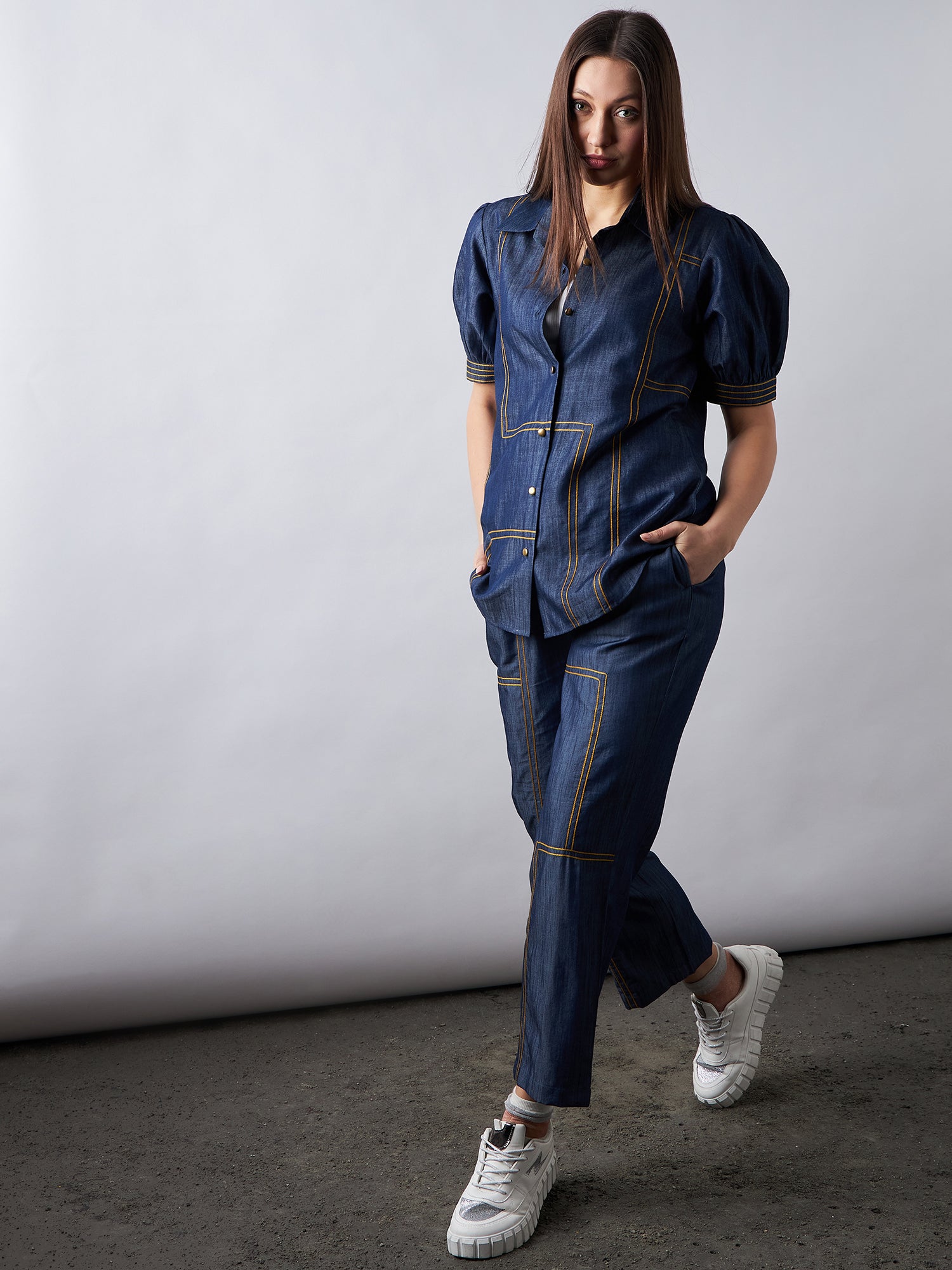 Dark Blue Denim Co-Ords Sets