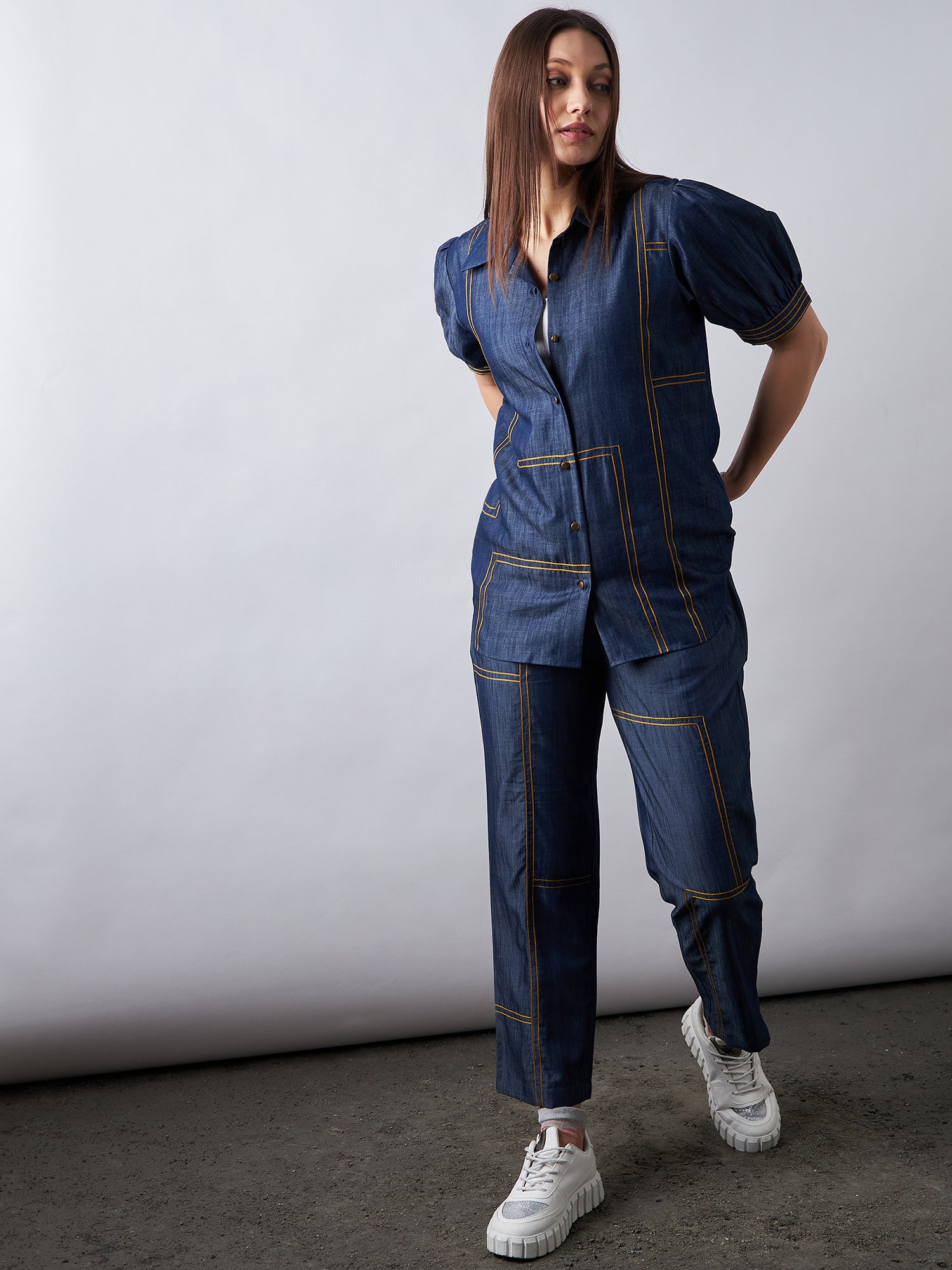 Dark Blue Denim Co-Ords Sets