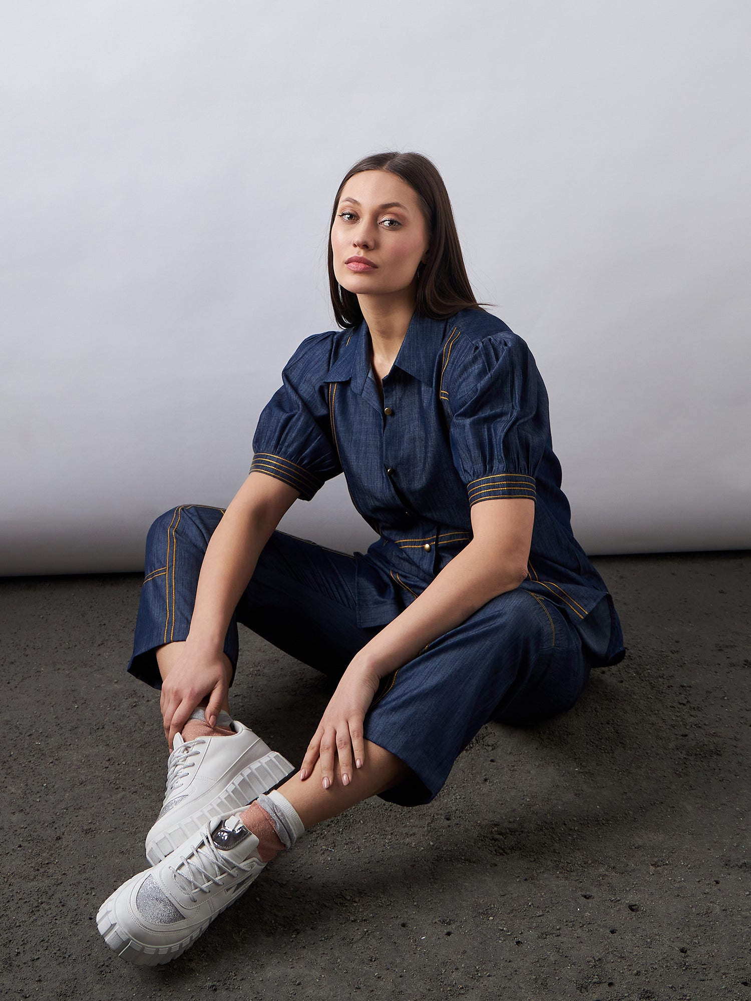 Dark Blue Denim Co-Ords Sets