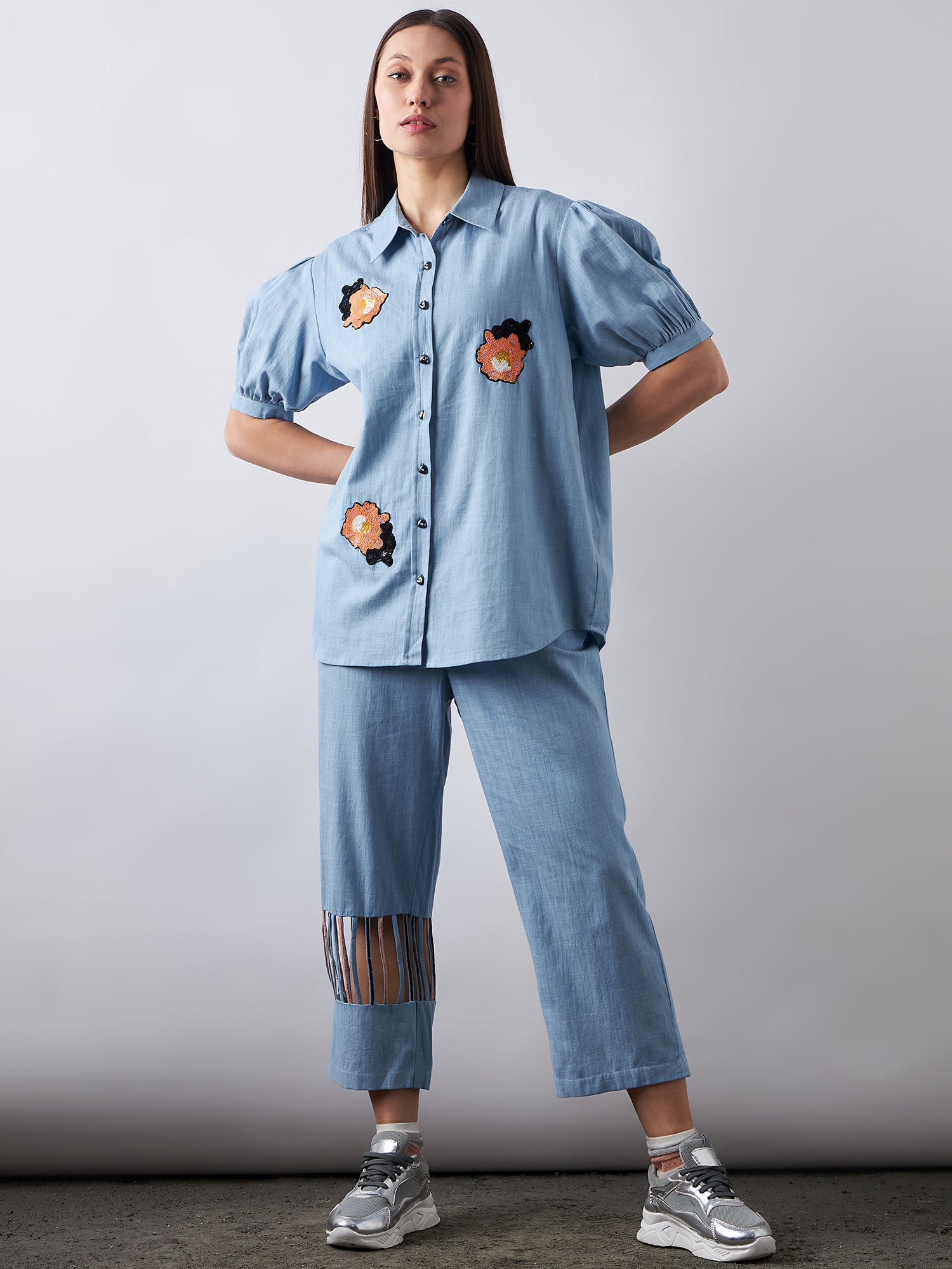 Sky Blue Denim Co-Ords Sets