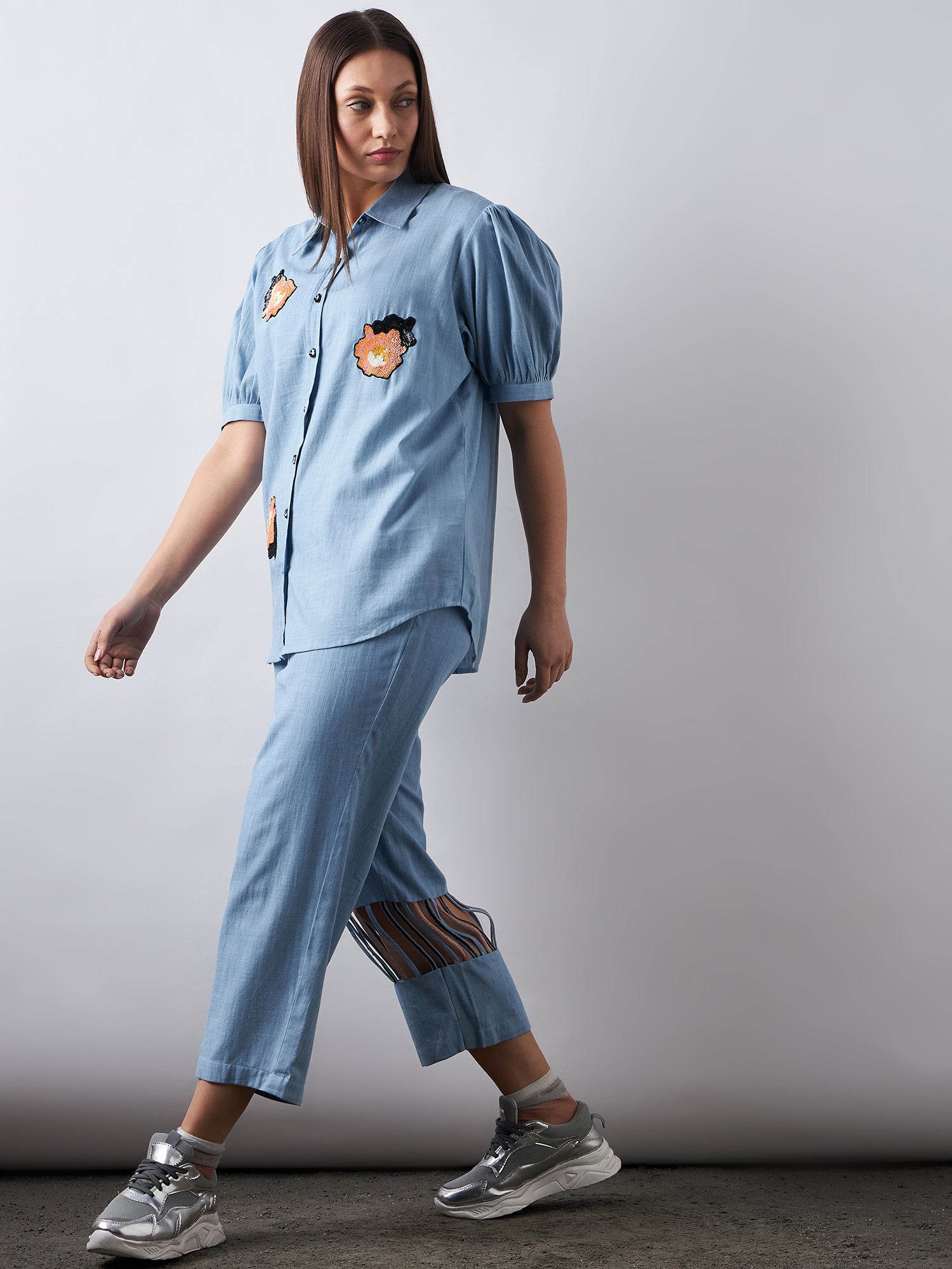 Sky Blue Denim Co-Ords Sets