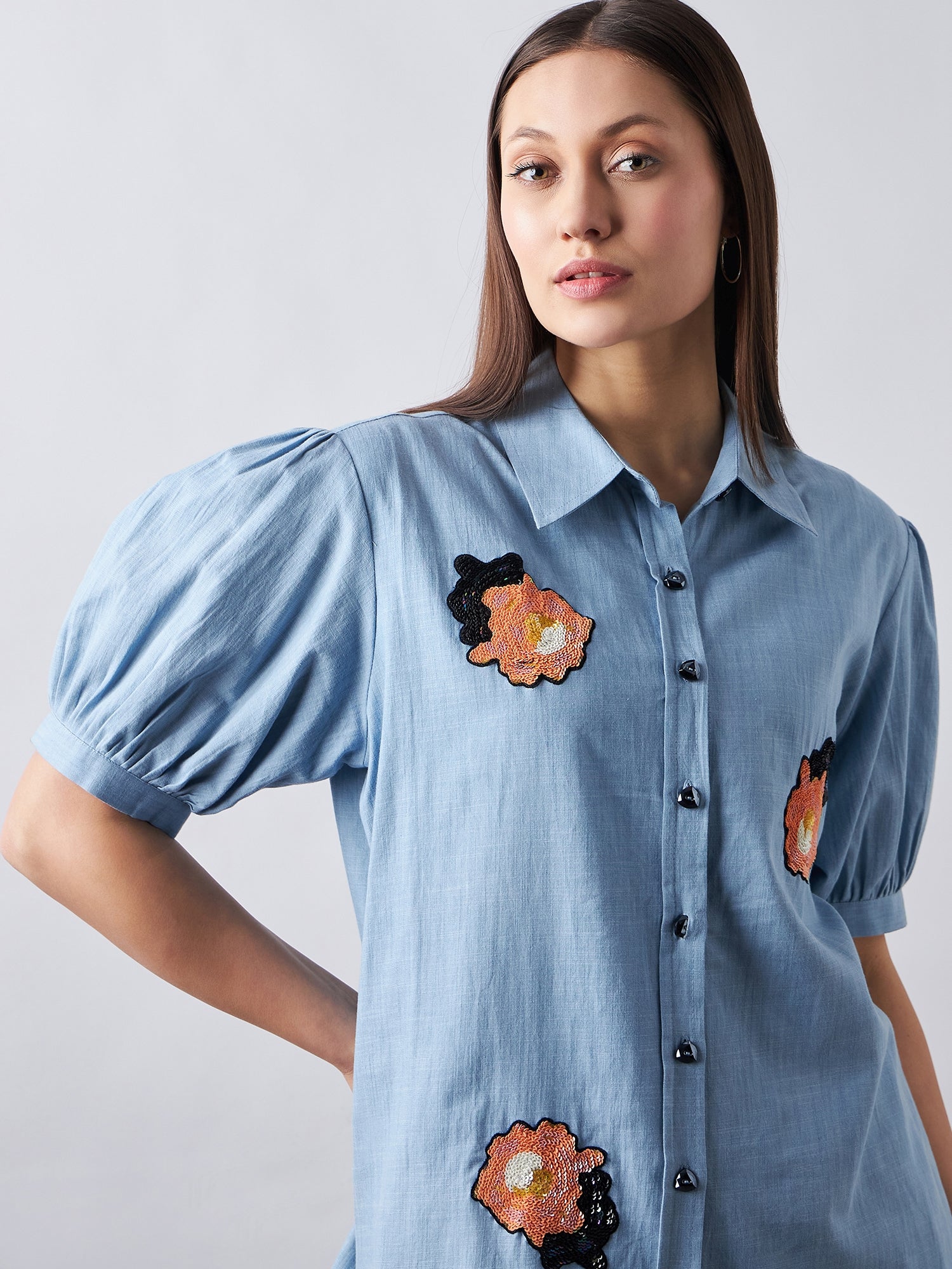 Sky Blue Denim Co-Ords Sets