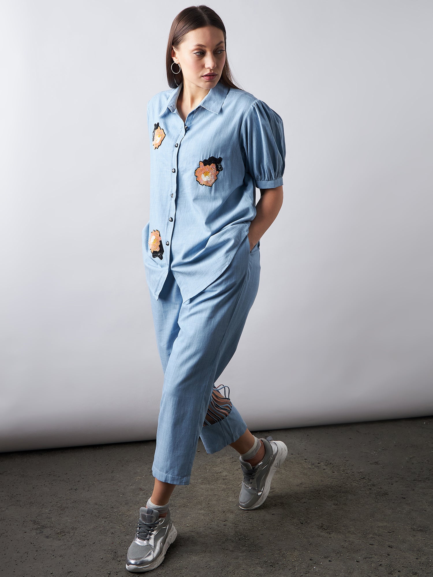 Sky Blue Denim Co-Ords Sets