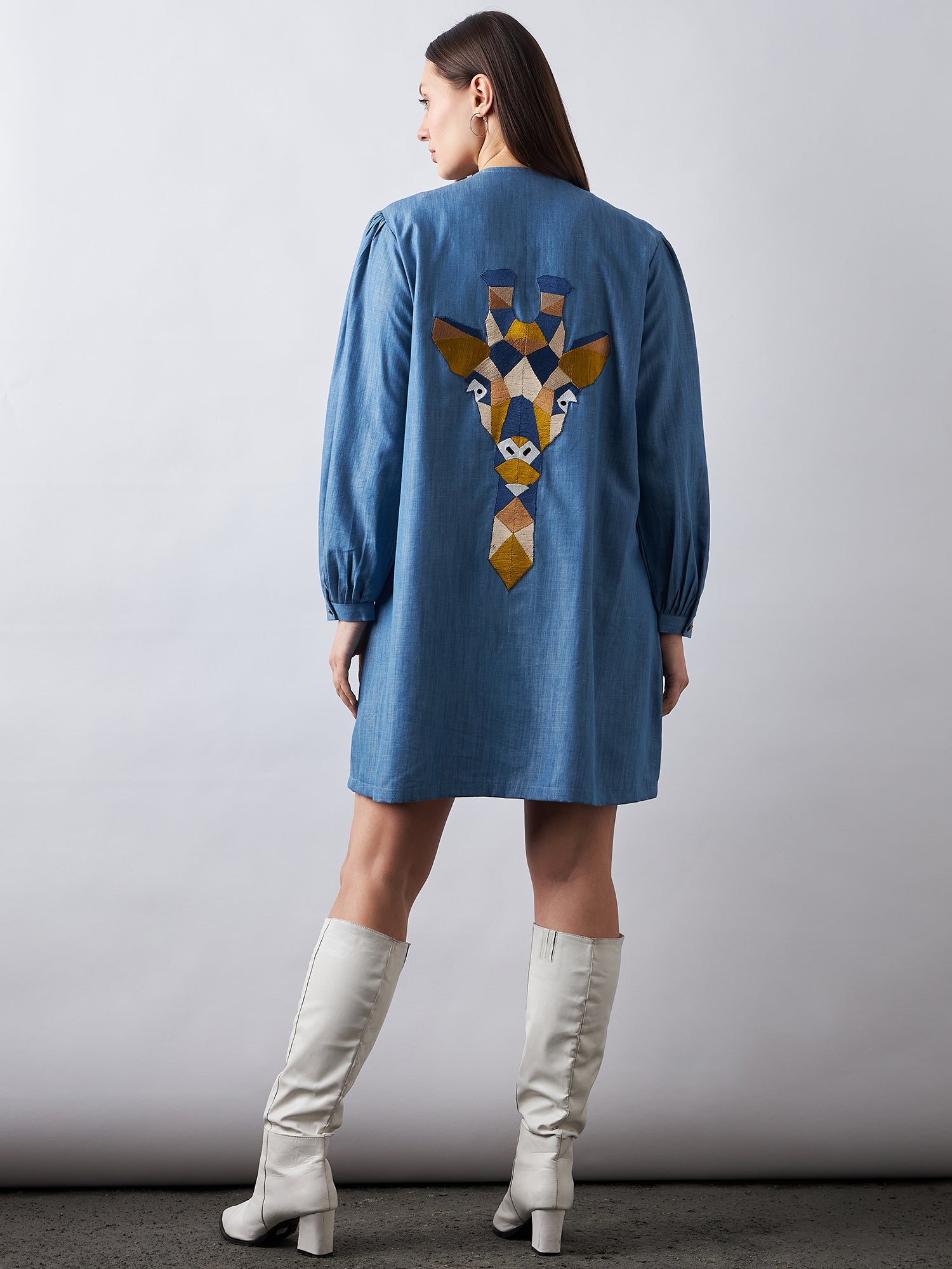 Blue Babe Denim Shirt Dress