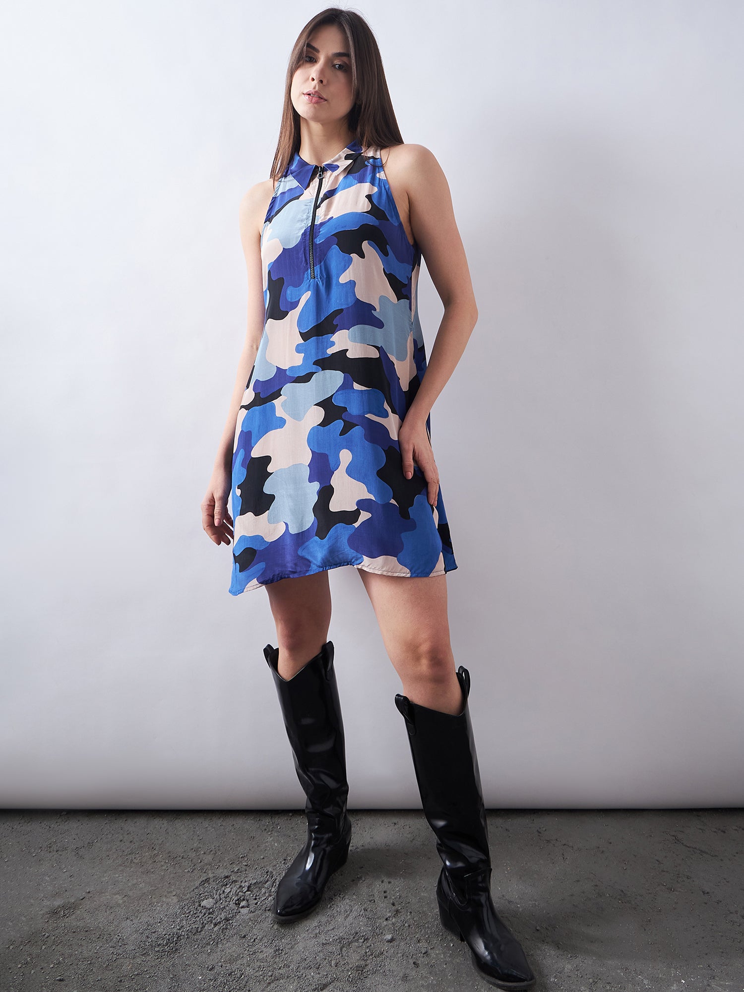 Blue Wave Short Dress
