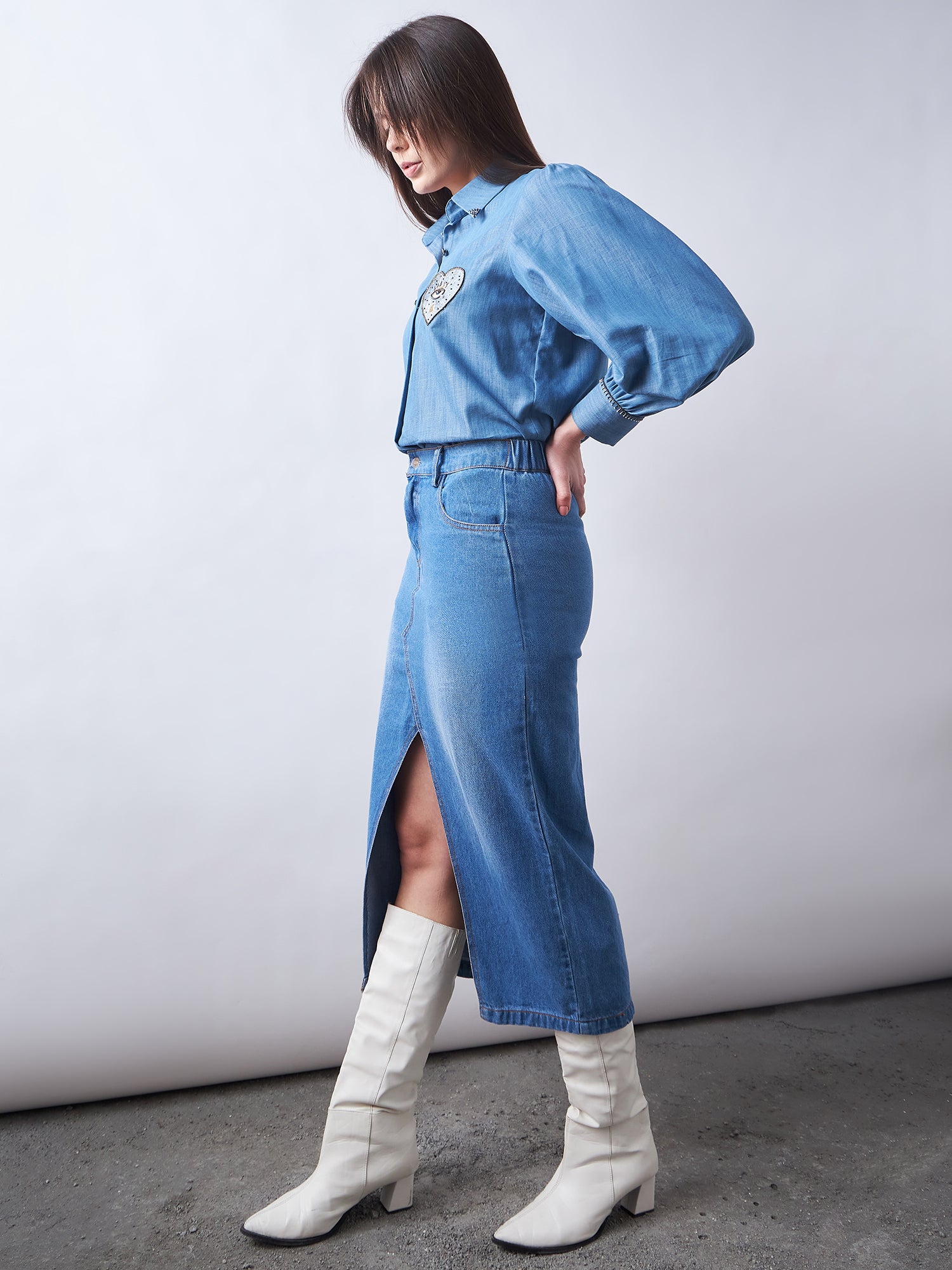 Blue Babe Denim Shirt