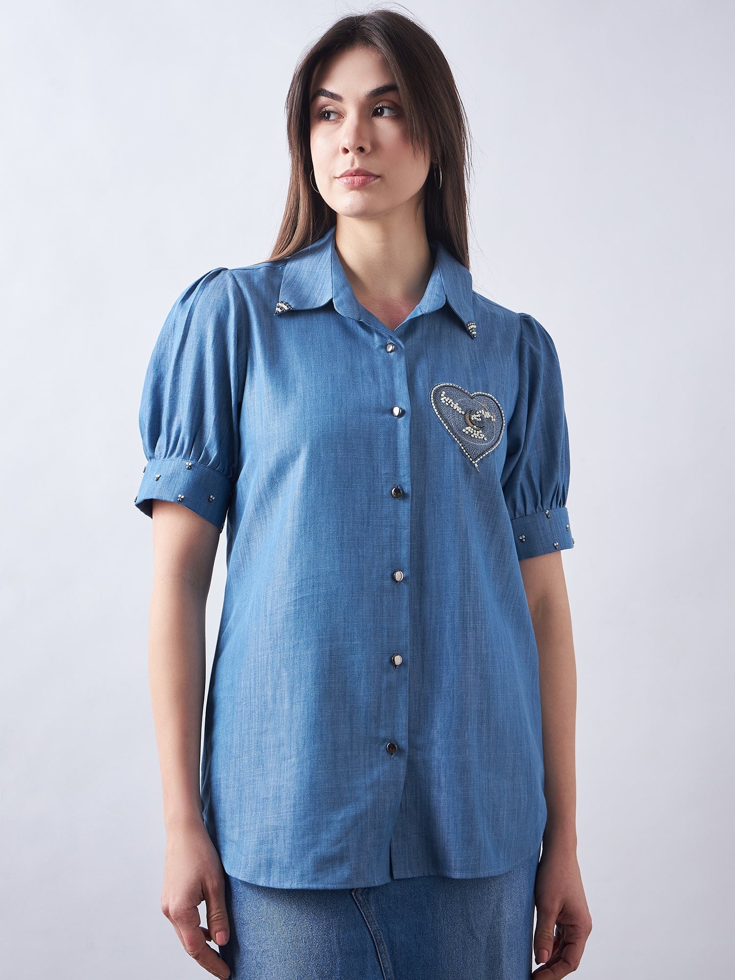 Blue Babe Denim Shirt