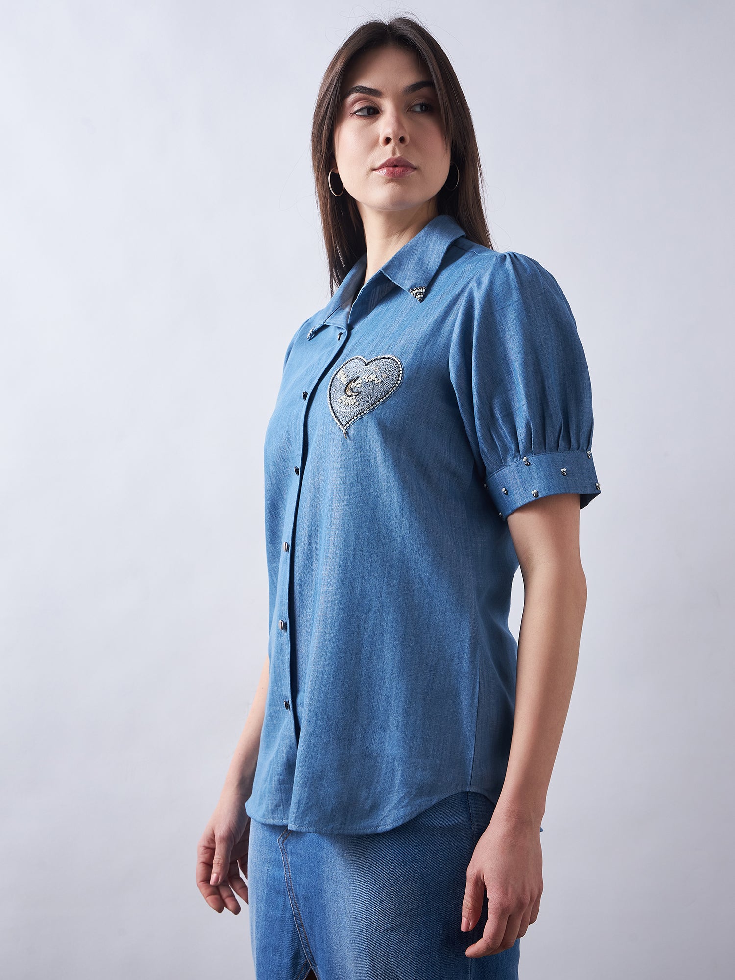 Blue Babe Denim Shirt