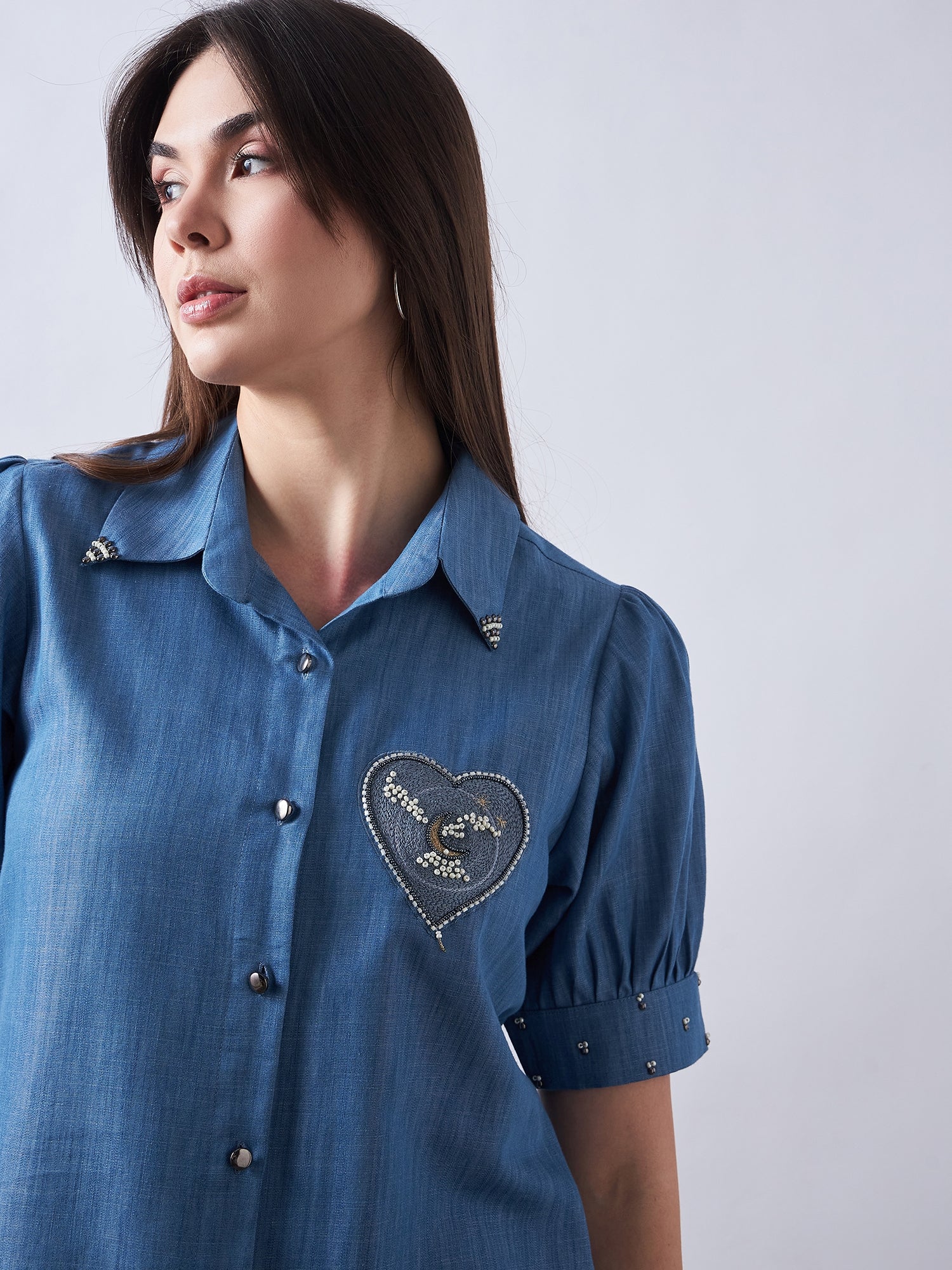 Blue Babe Denim Shirt