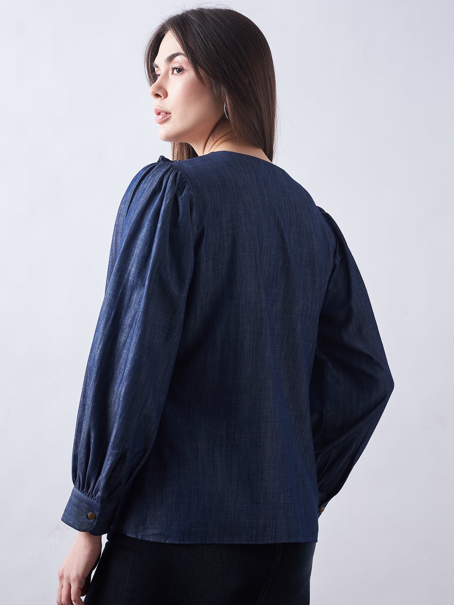 Dark Blue Denim Shirt