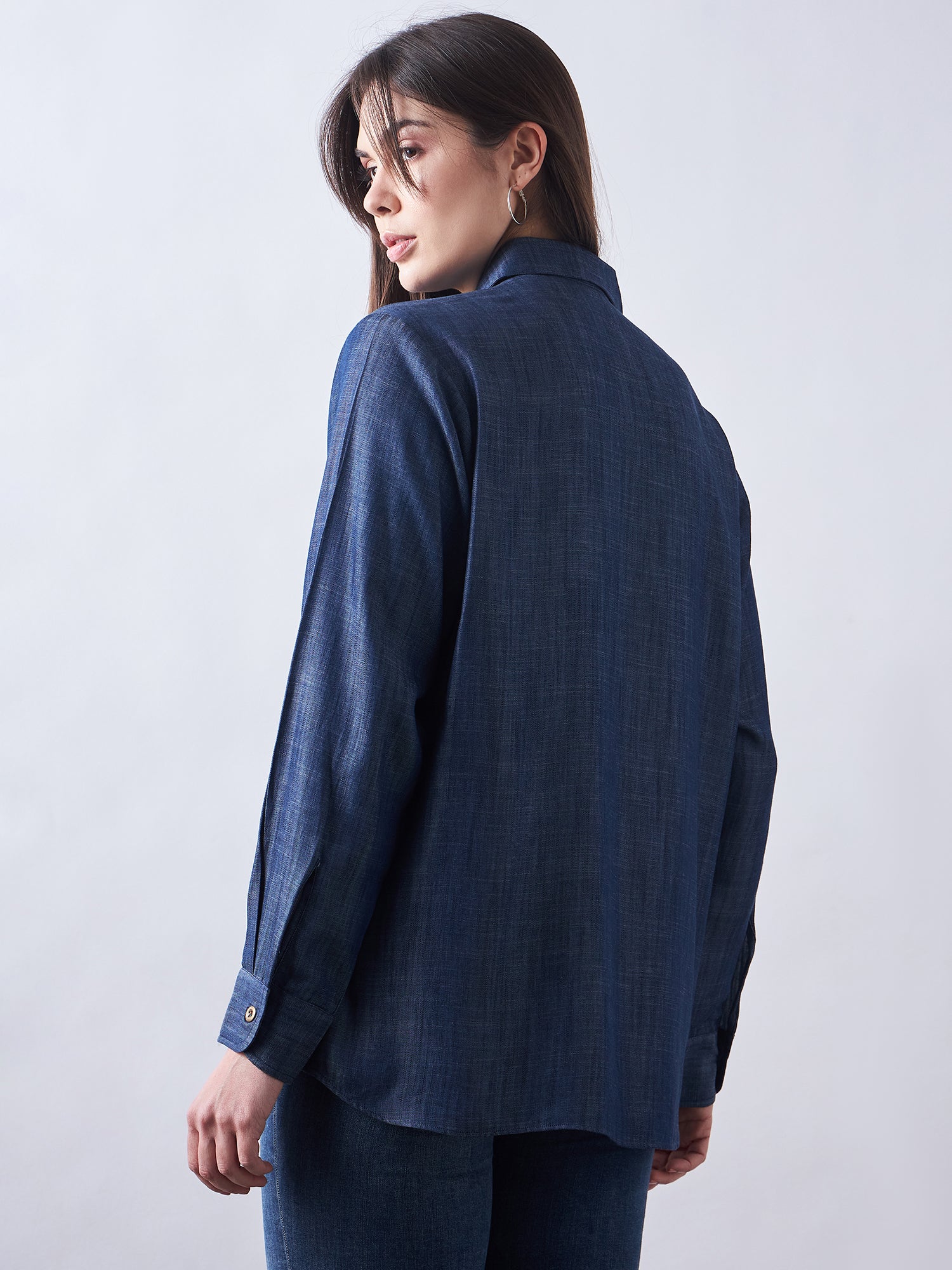 Dark Blue Denim Shirt