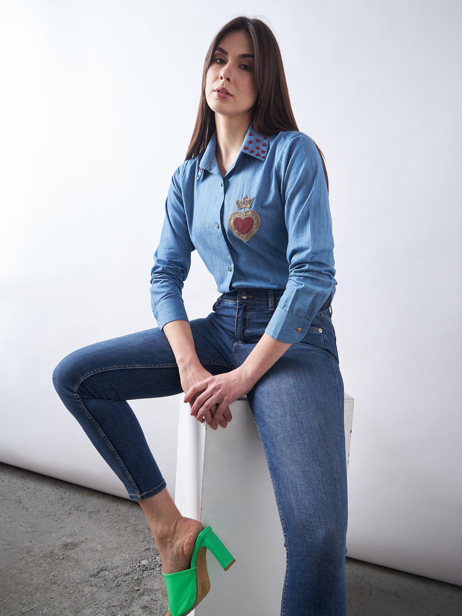 Blue Babe Denim Shirt