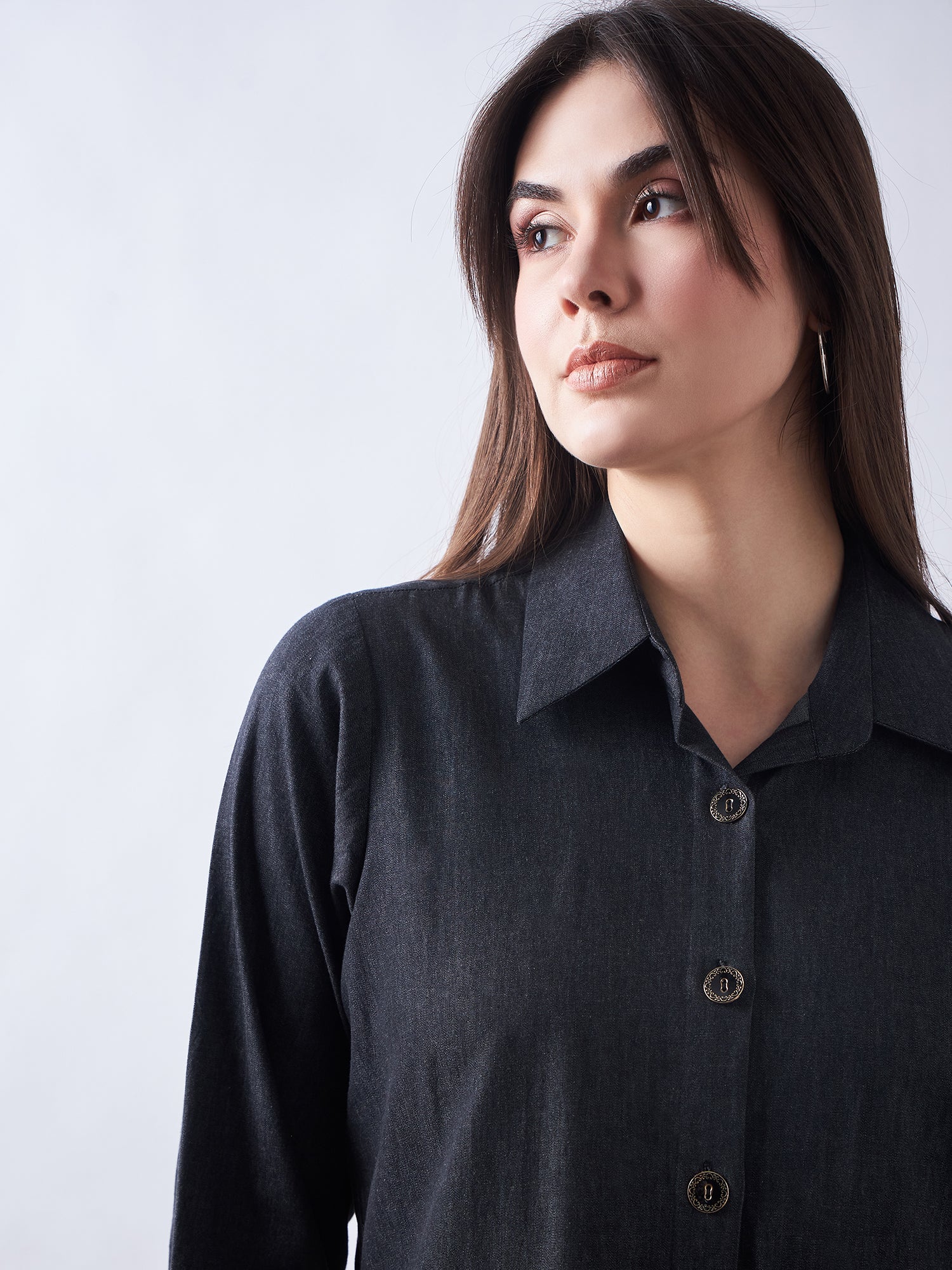 Black Wash Denim Shirt