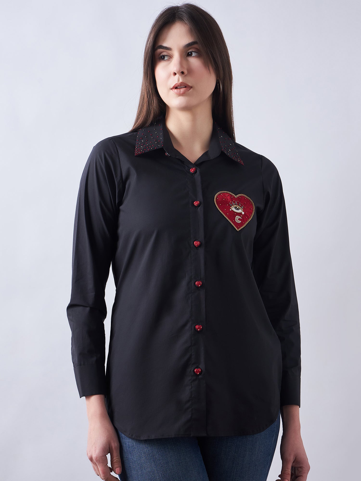 Black Poplin Shirt