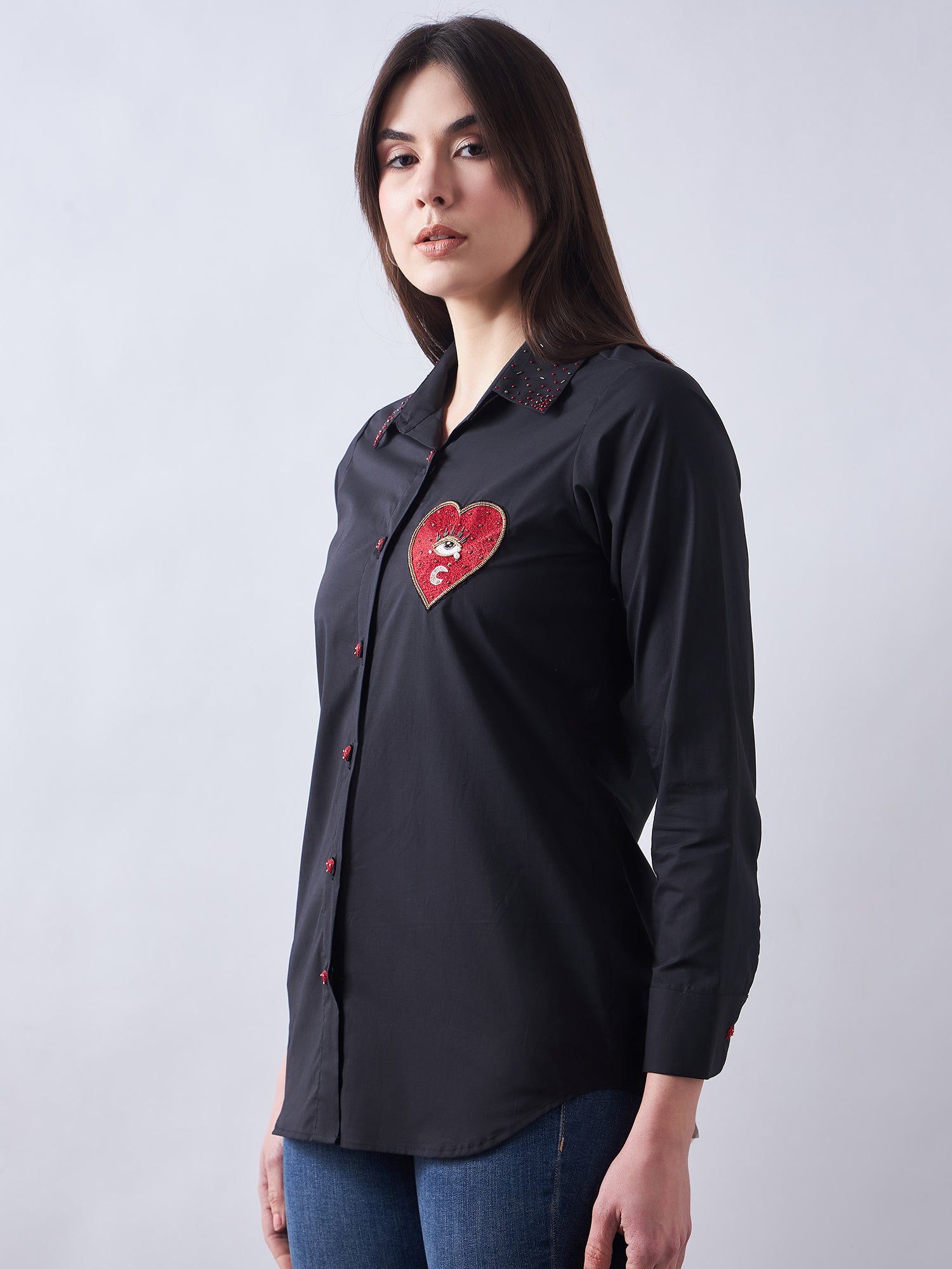 Black Poplin Shirt
