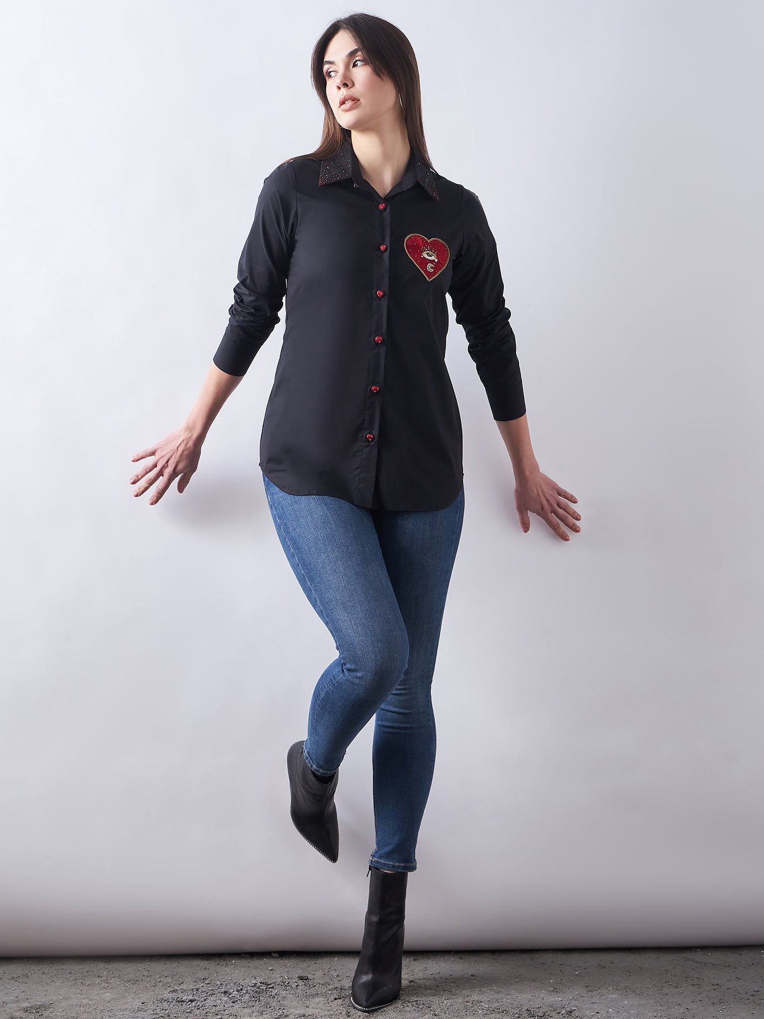 Black Poplin Shirt