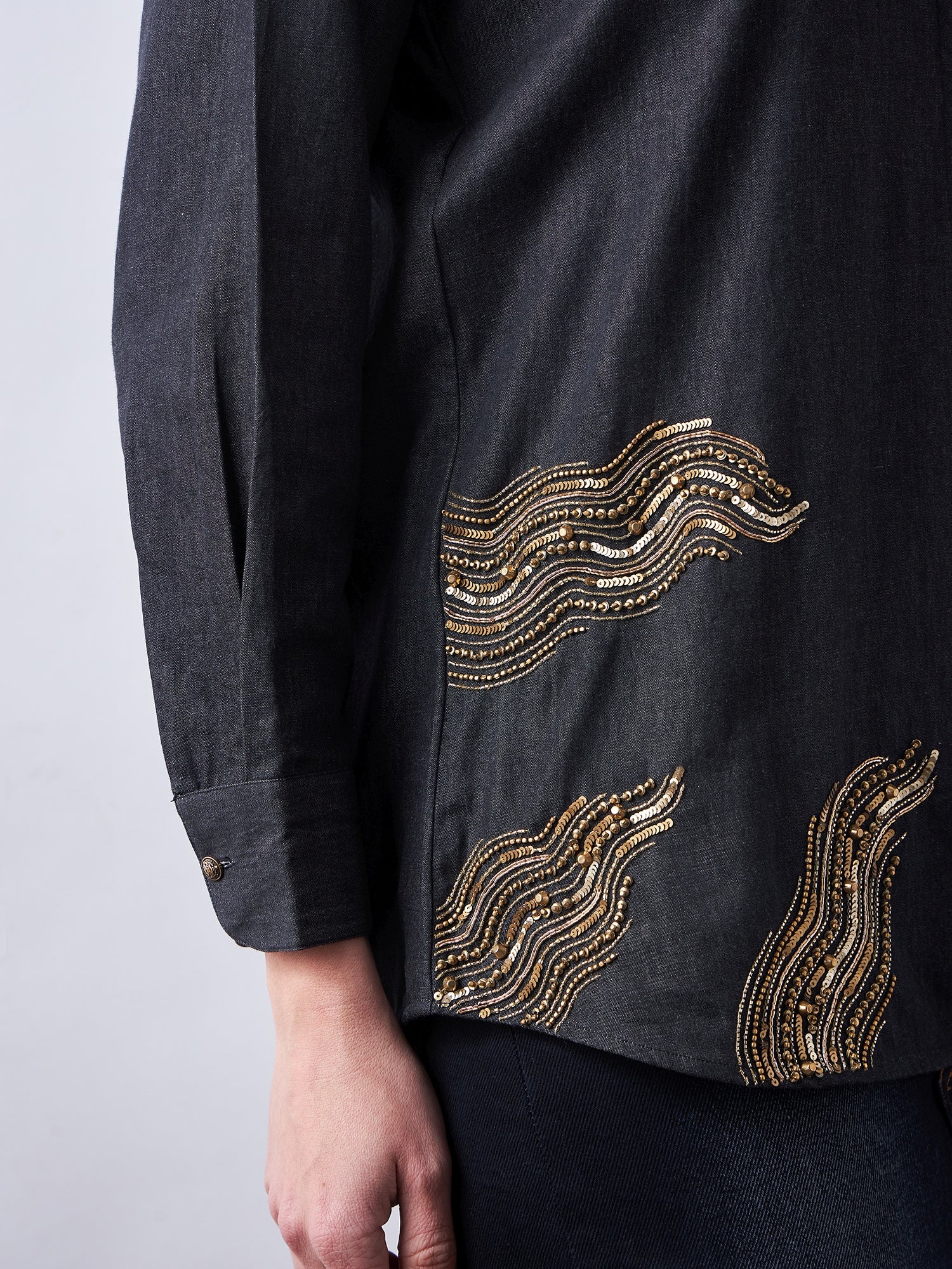 Black Wash Denim Shirt