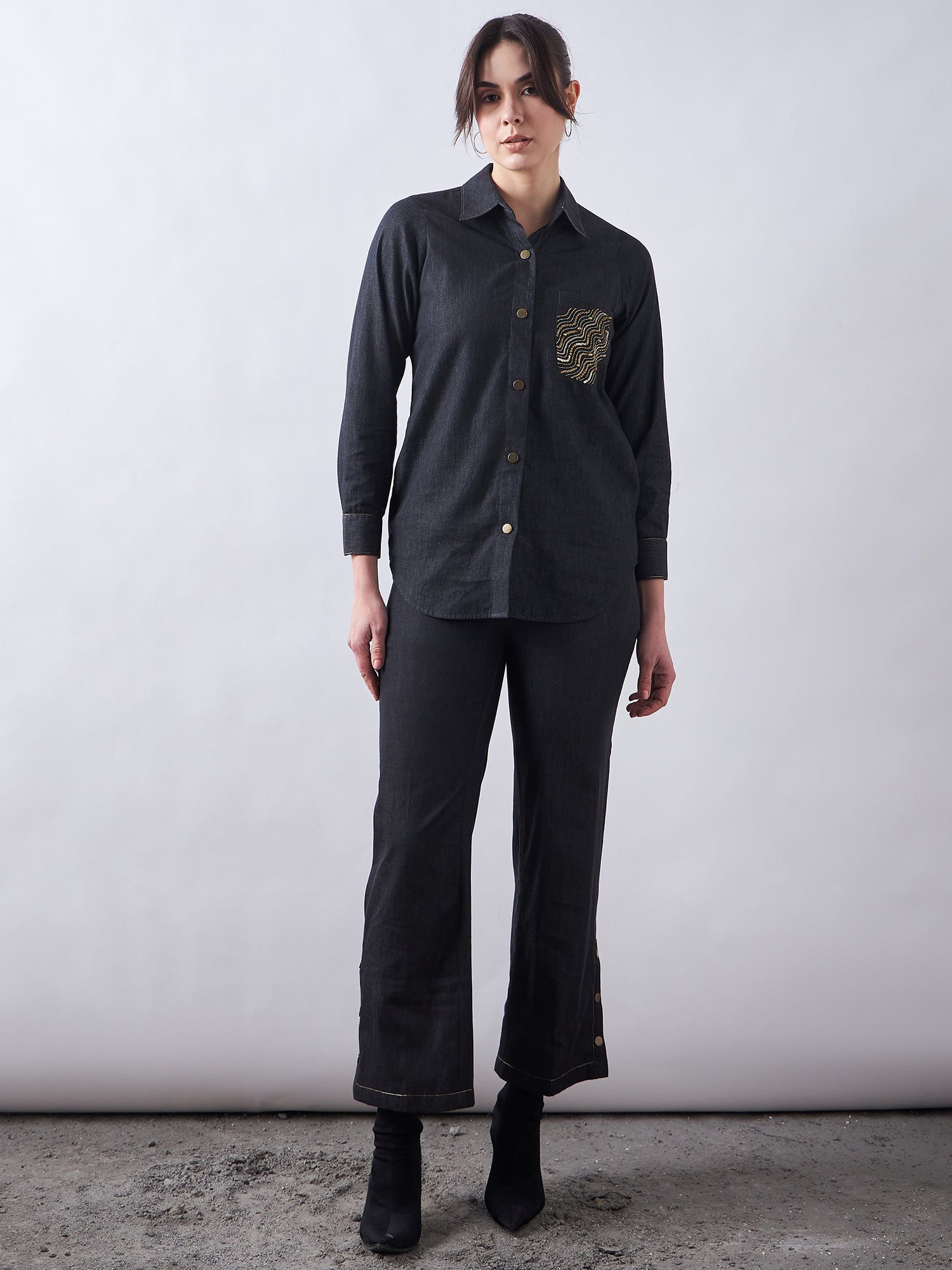 Black Wash Denim Co-Ords