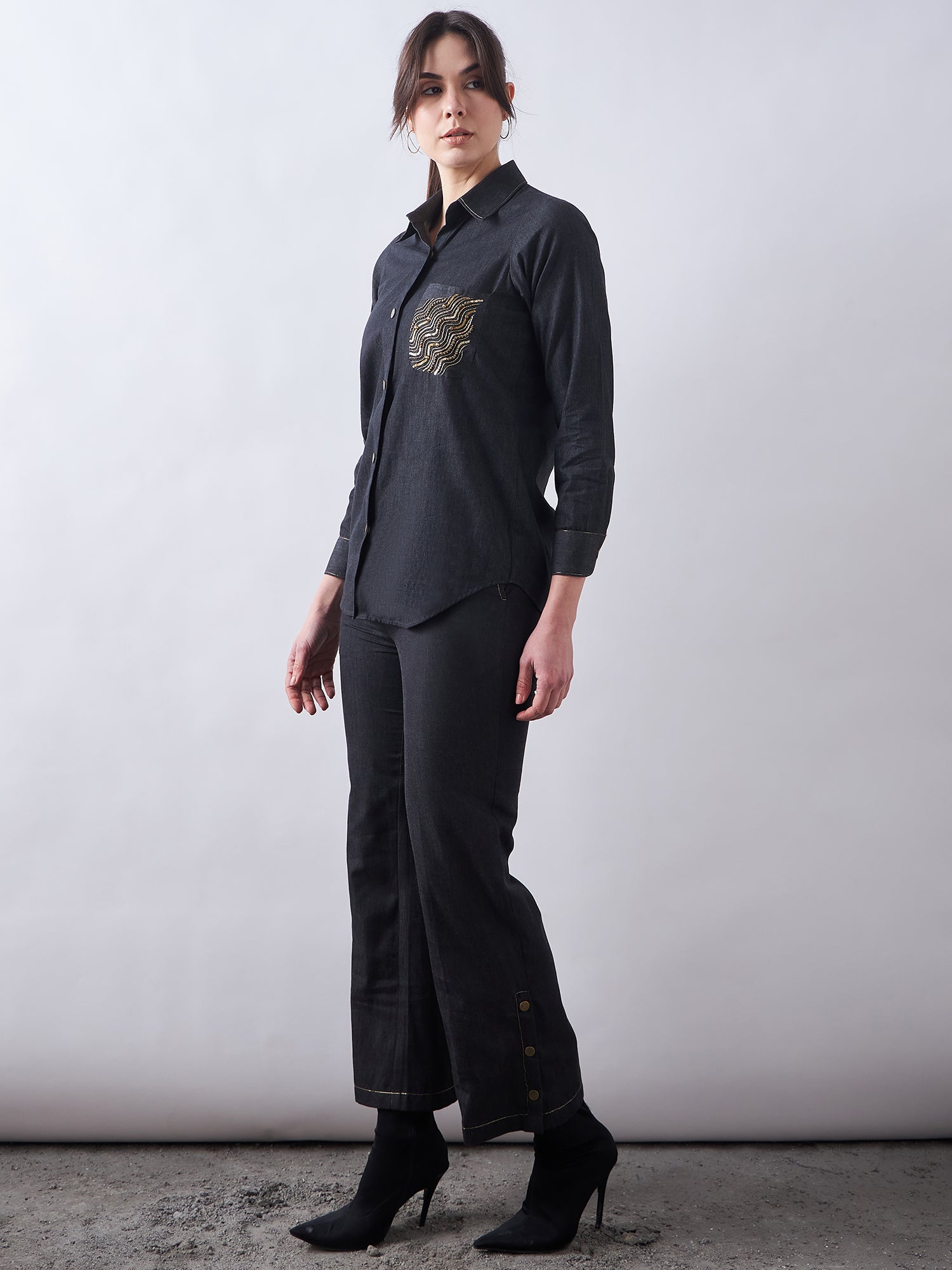 Black Wash Denim Co-Ords