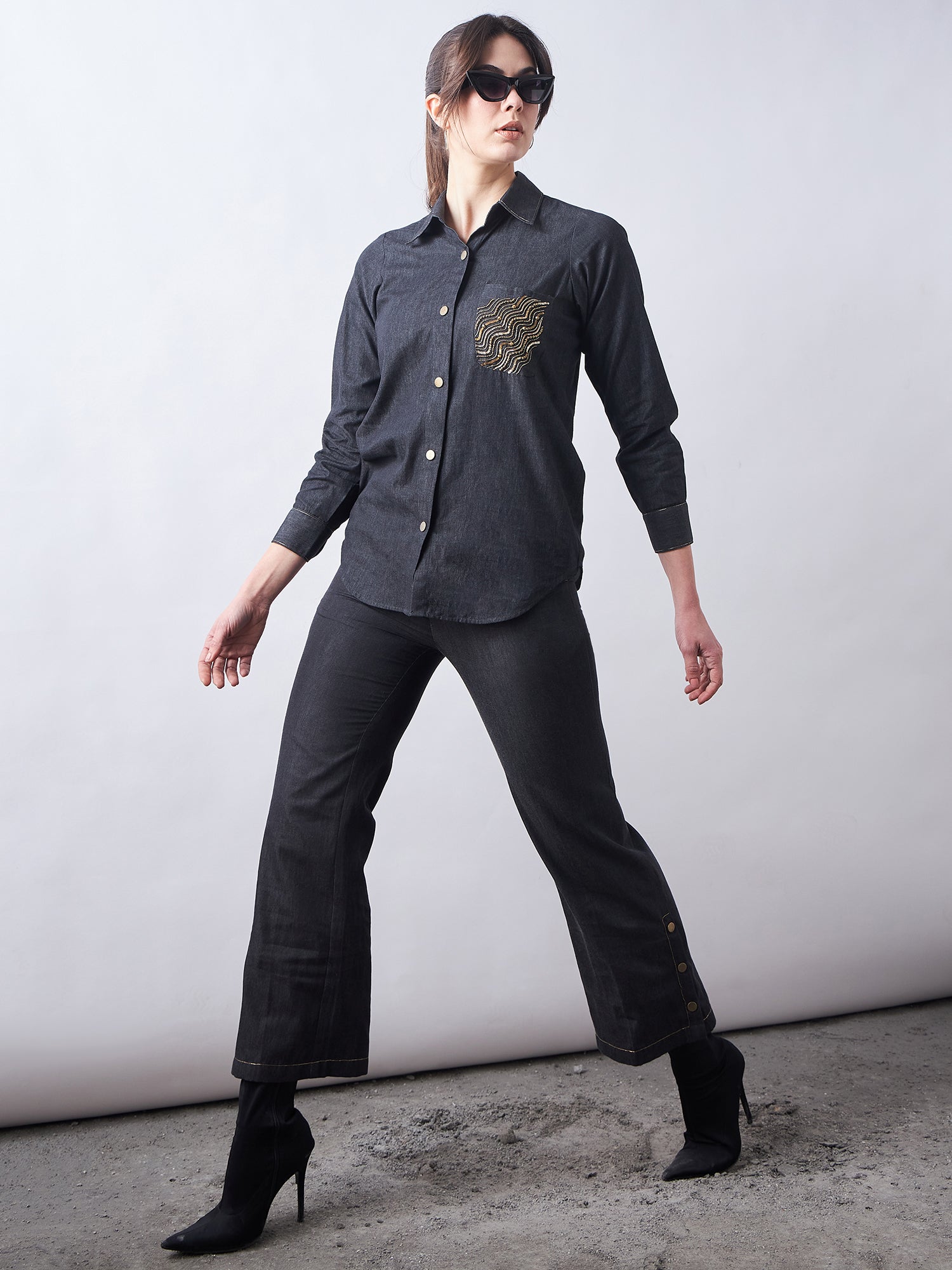 Black Wash Denim Co-Ords