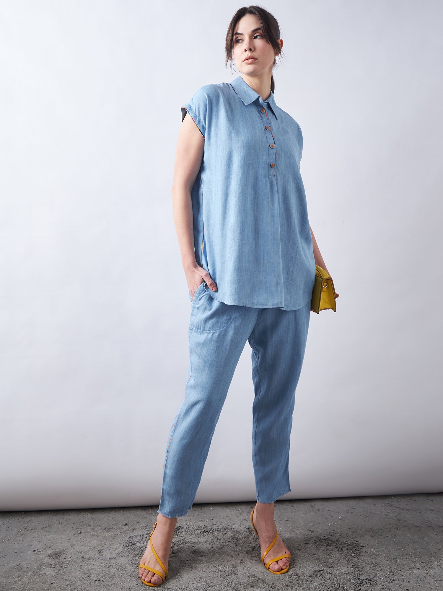 Sky Blue Denim Co-Ords Sets