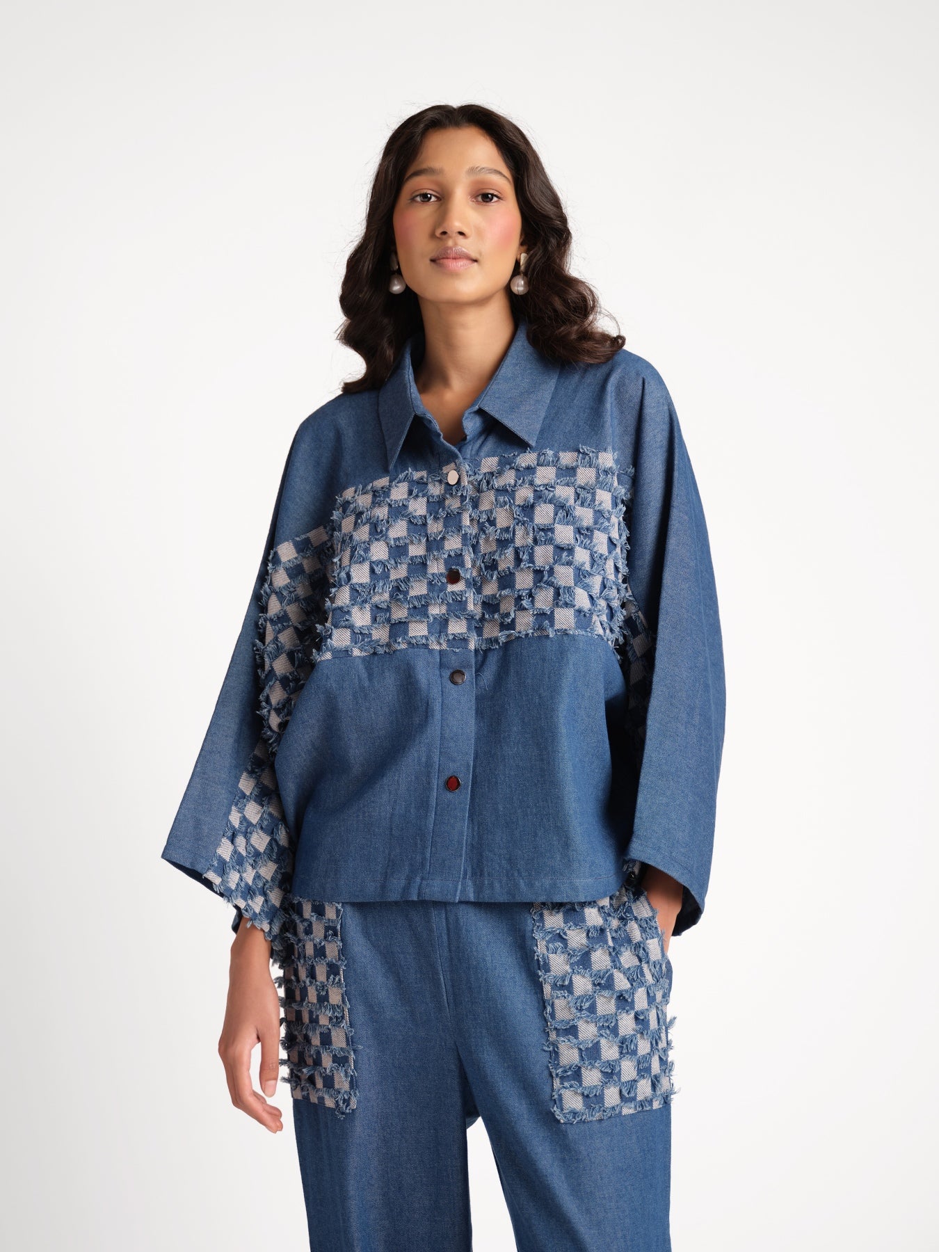Berry Denim Cargo Set
