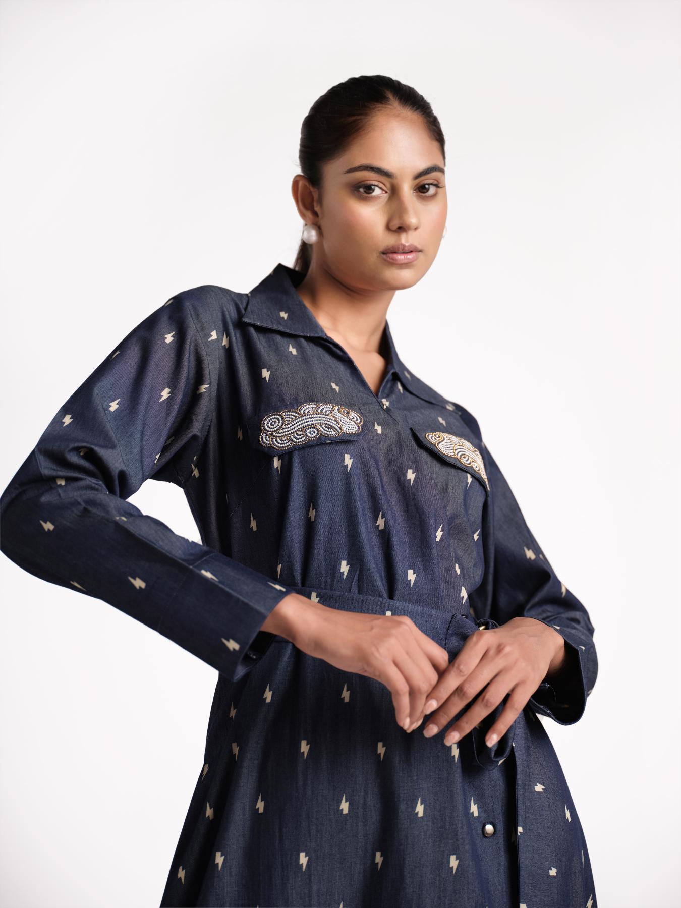 Thunder Denim Shirt Dress