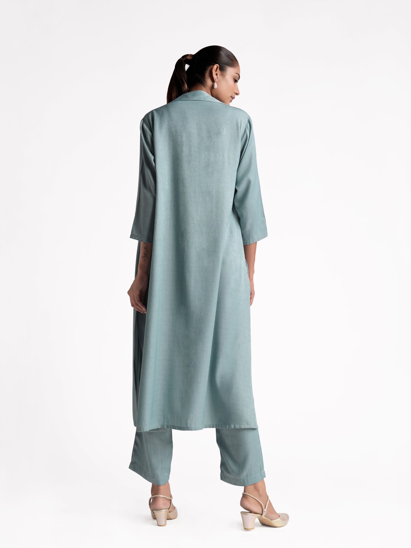 Green Denim 3 Pcs Set