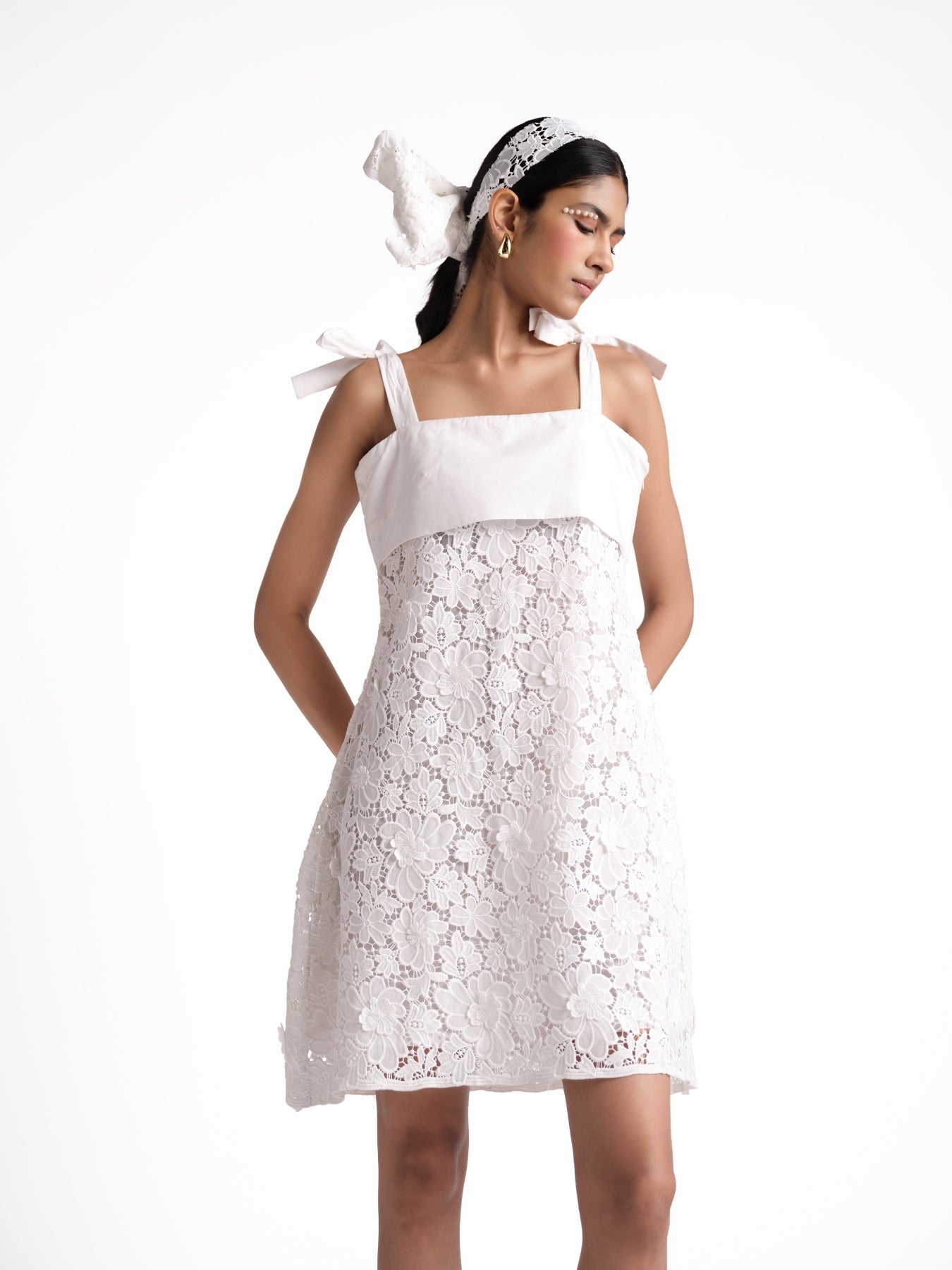 Fairy White Poplin Dress