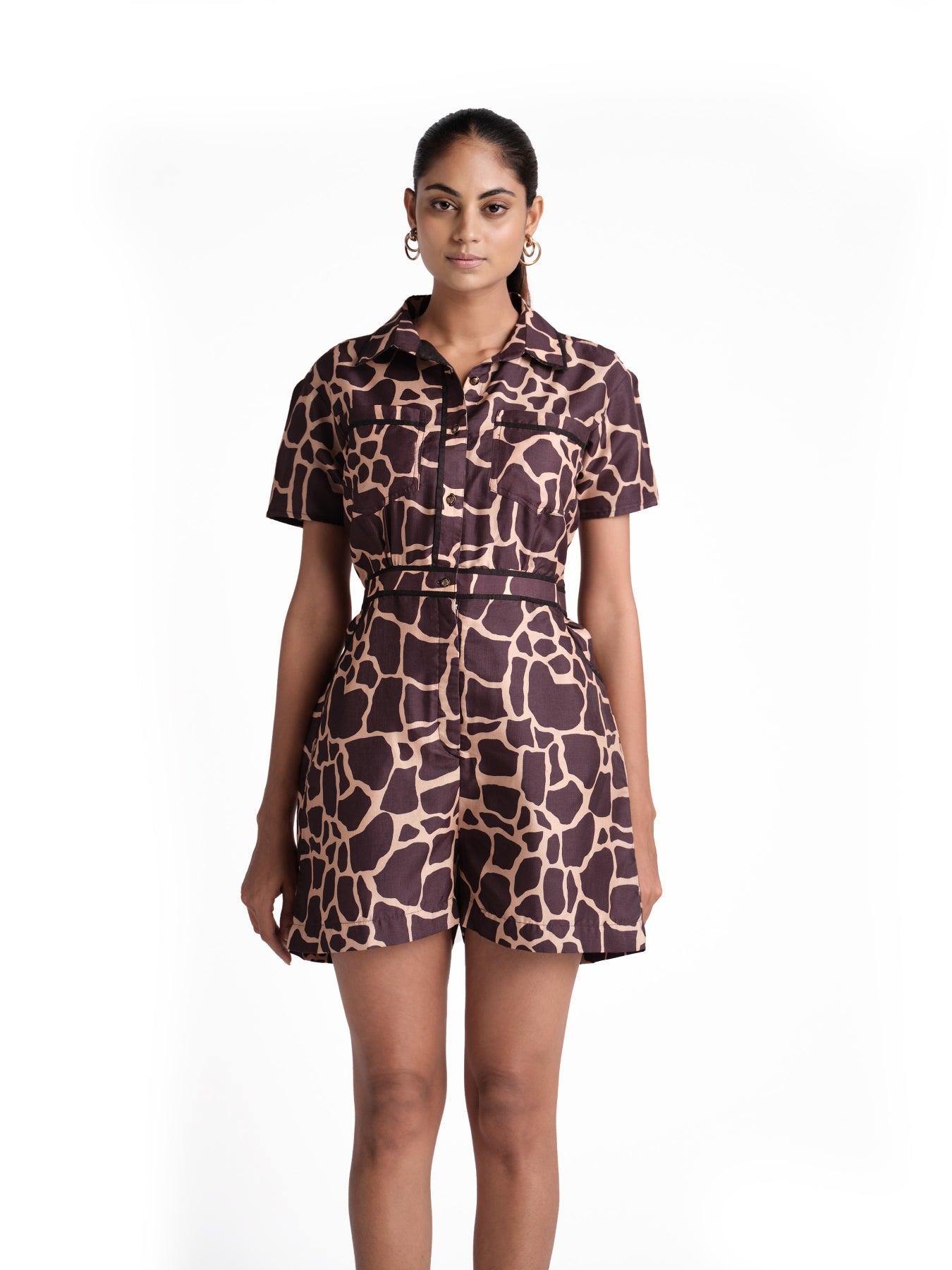 Black print jumpsuit
