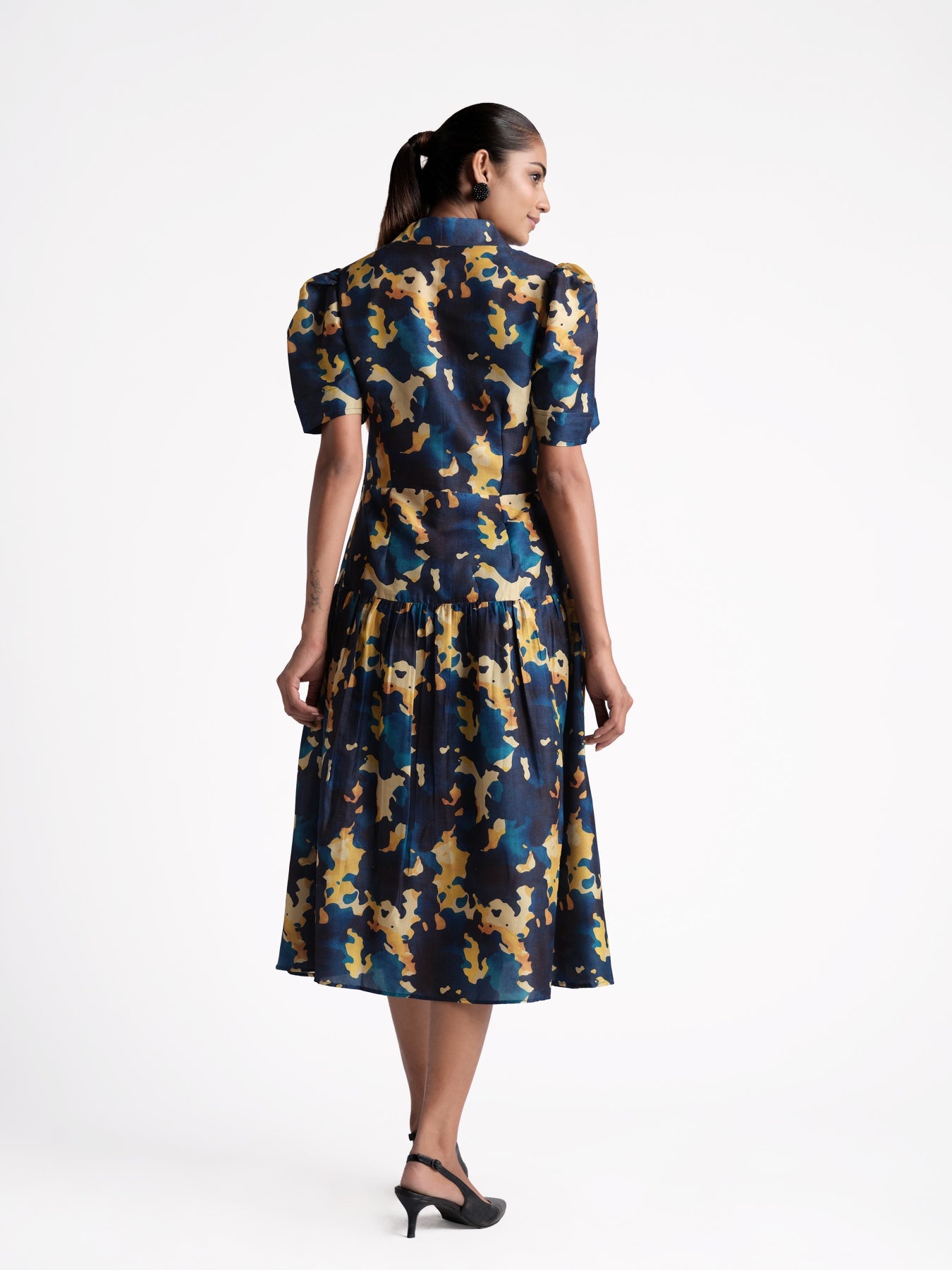 Blue print dress