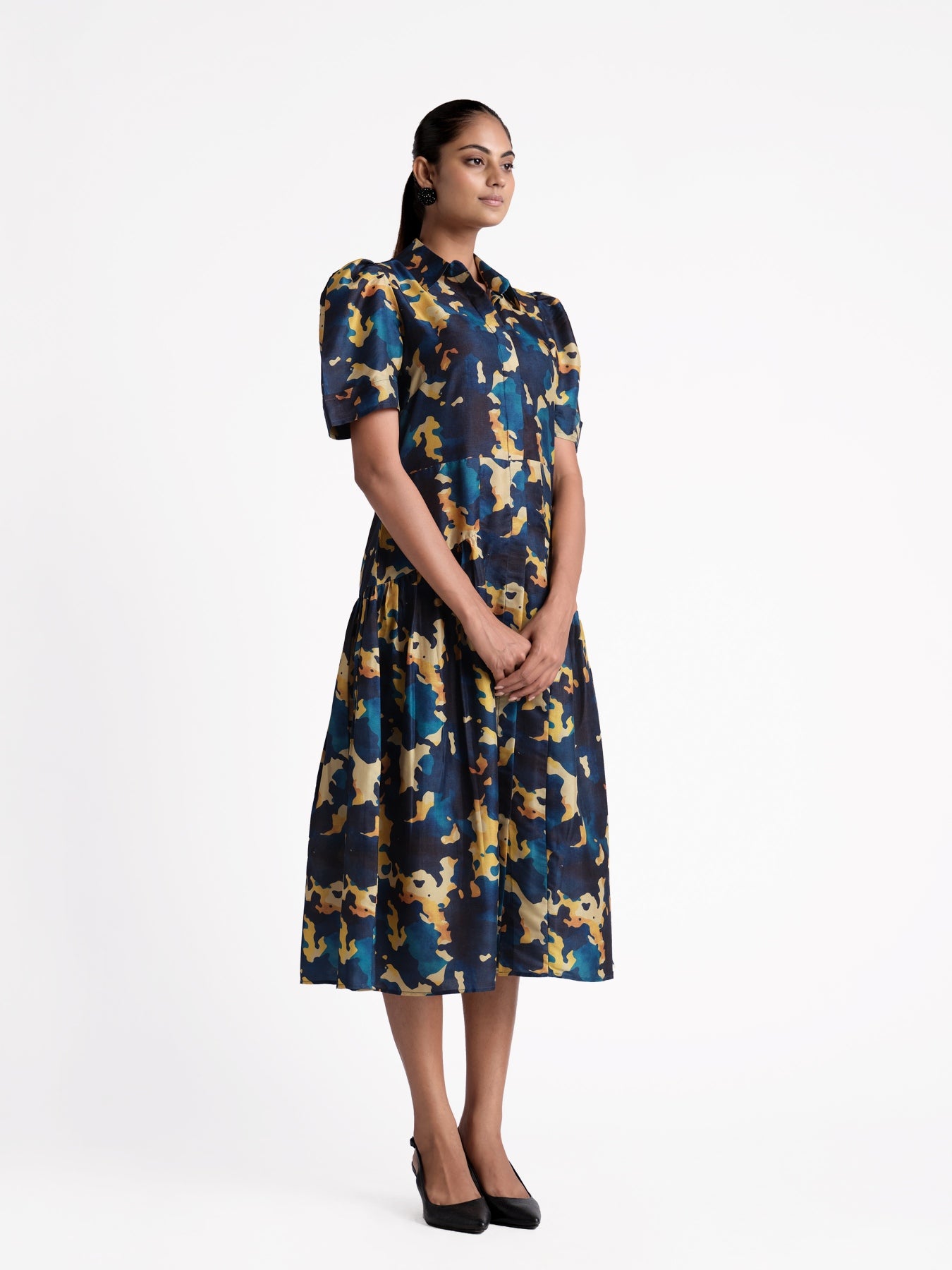 Blue print dress