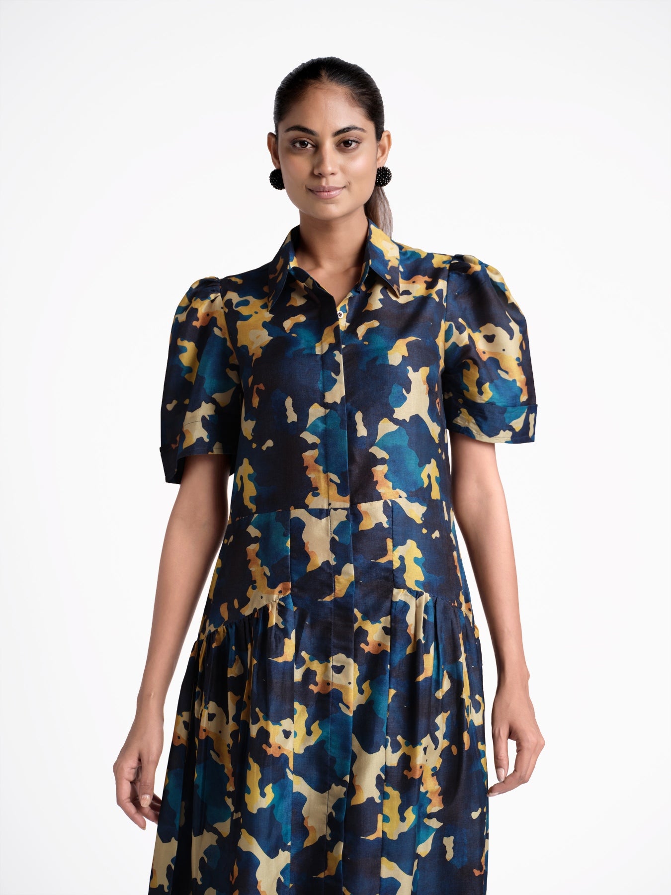 Blue print dress