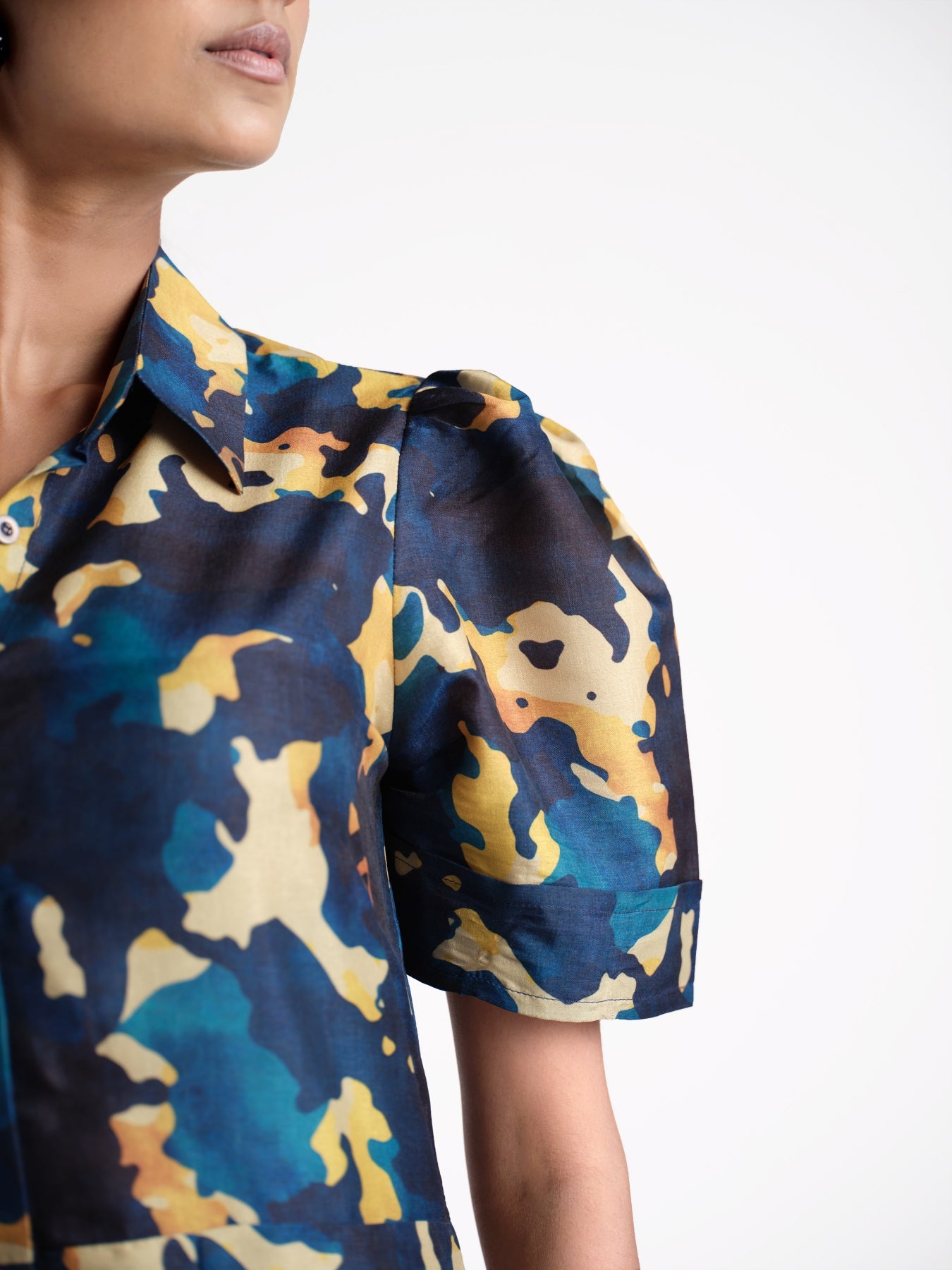 Blue print dress