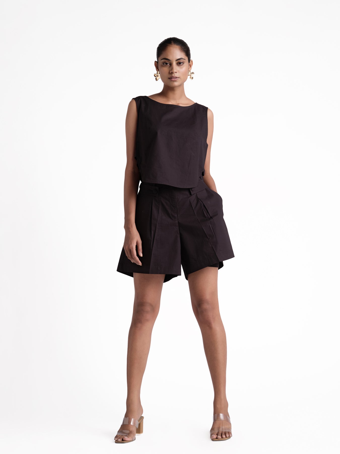 Black poplin set