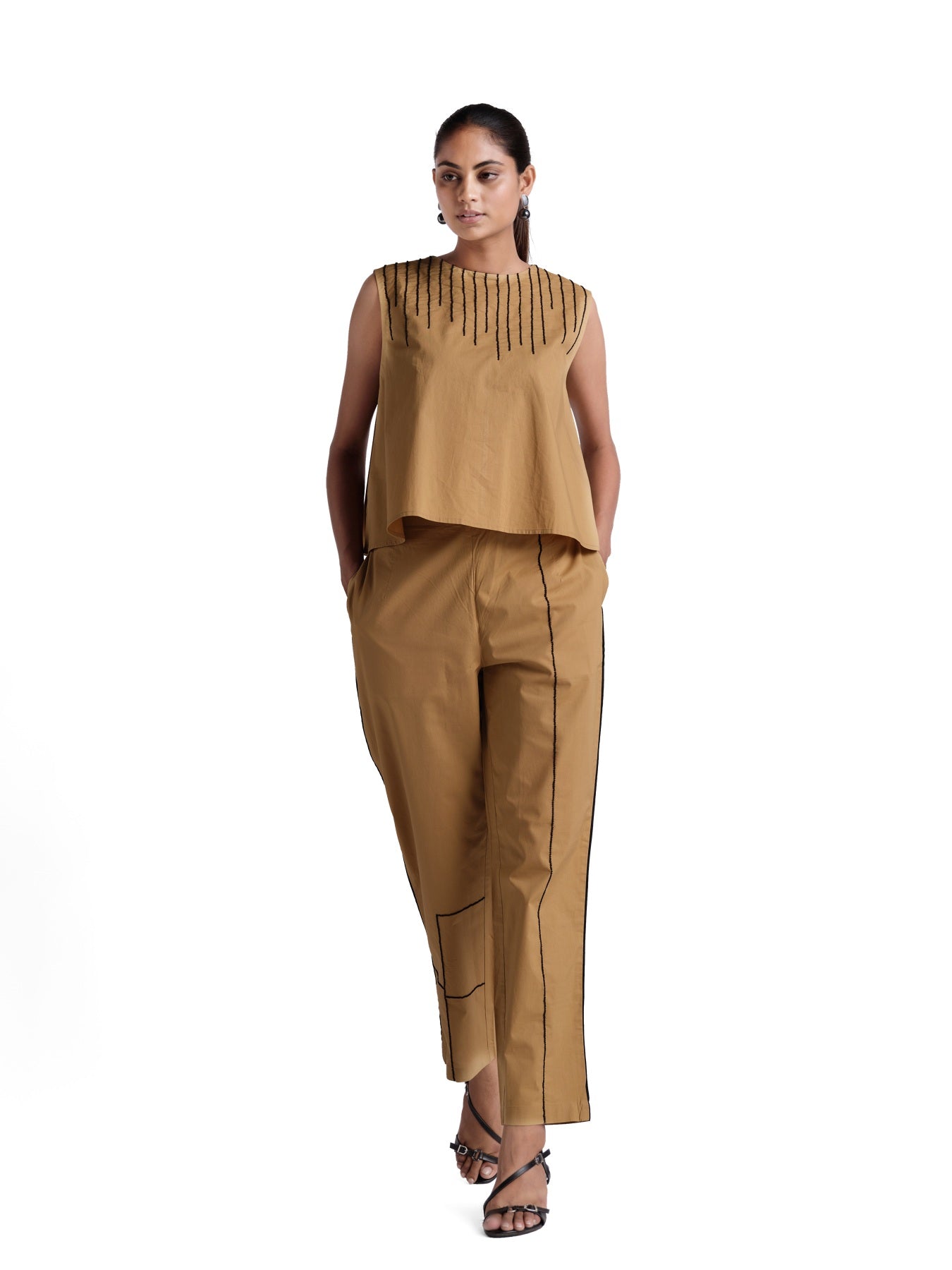 Beige poplin set