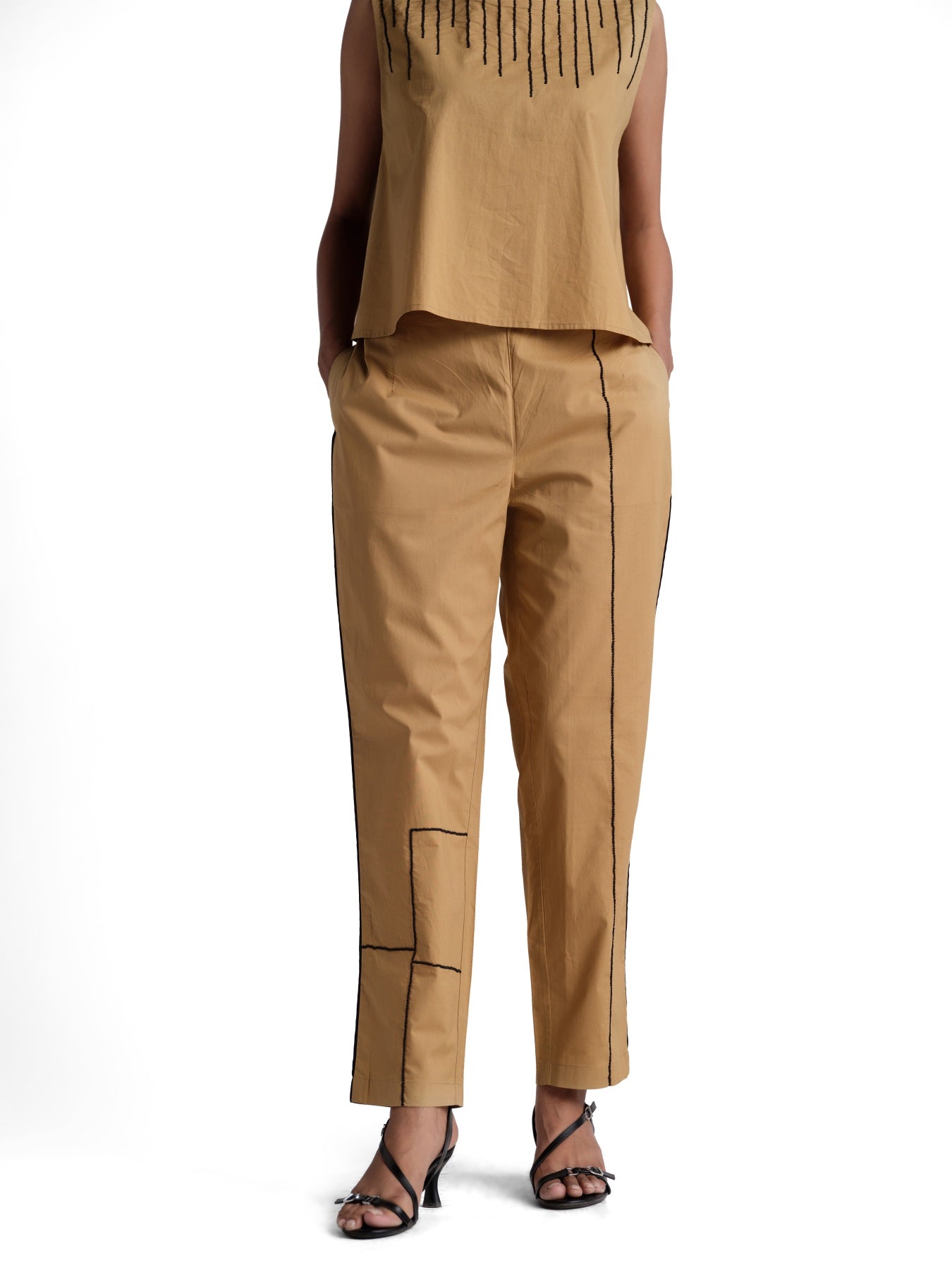 Beige poplin set