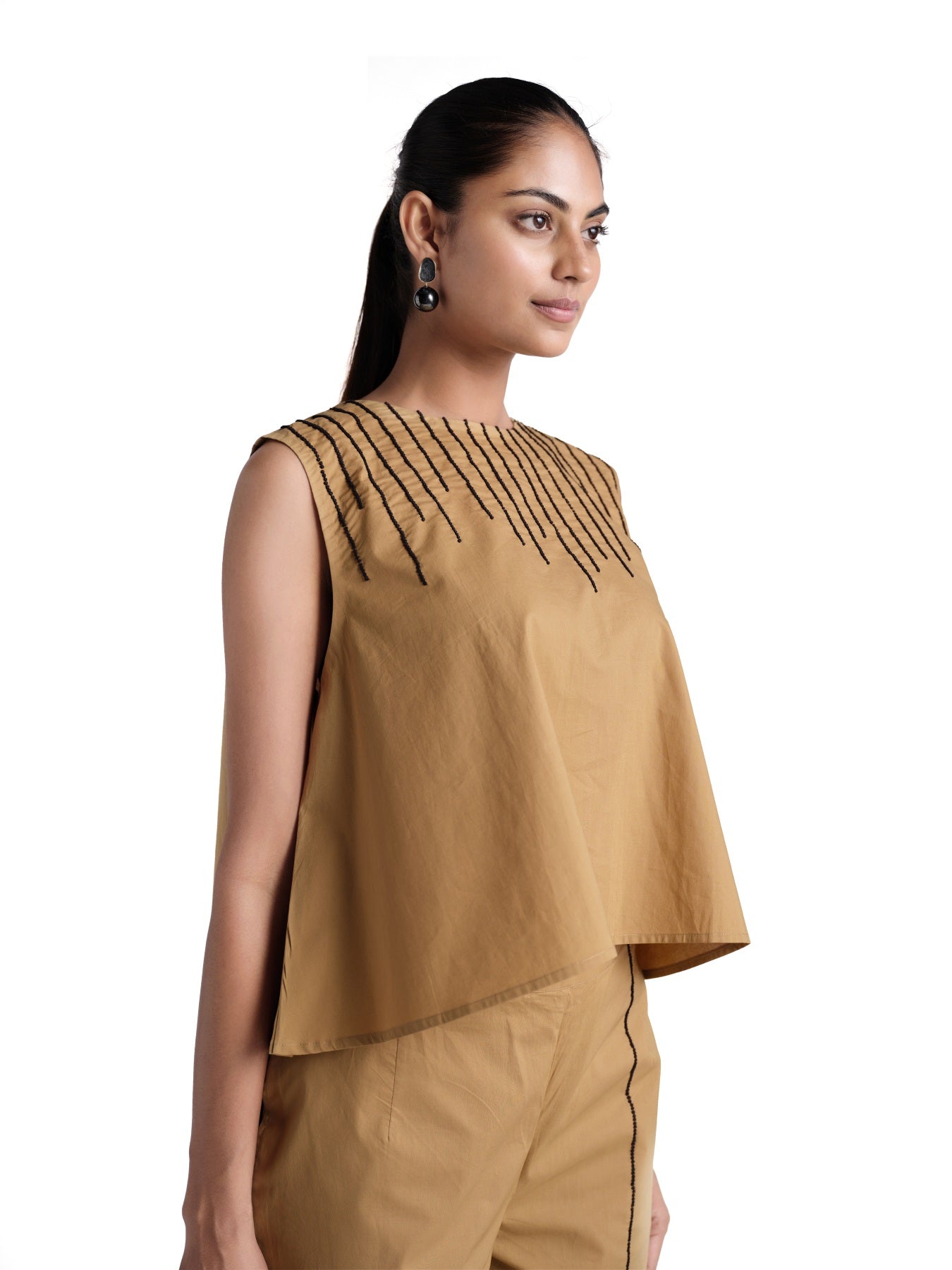 Beige poplin set