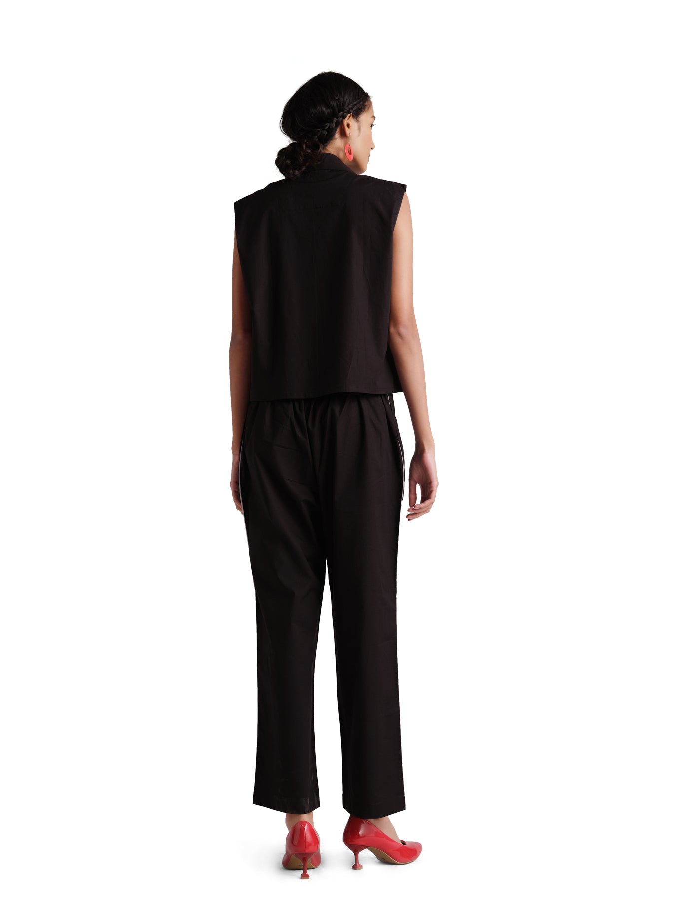 Black poplin lining set