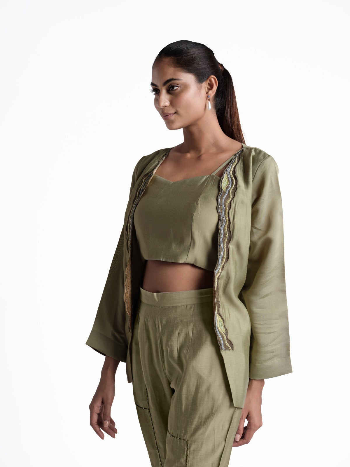 Green Cotton Drools 3 pcs Set