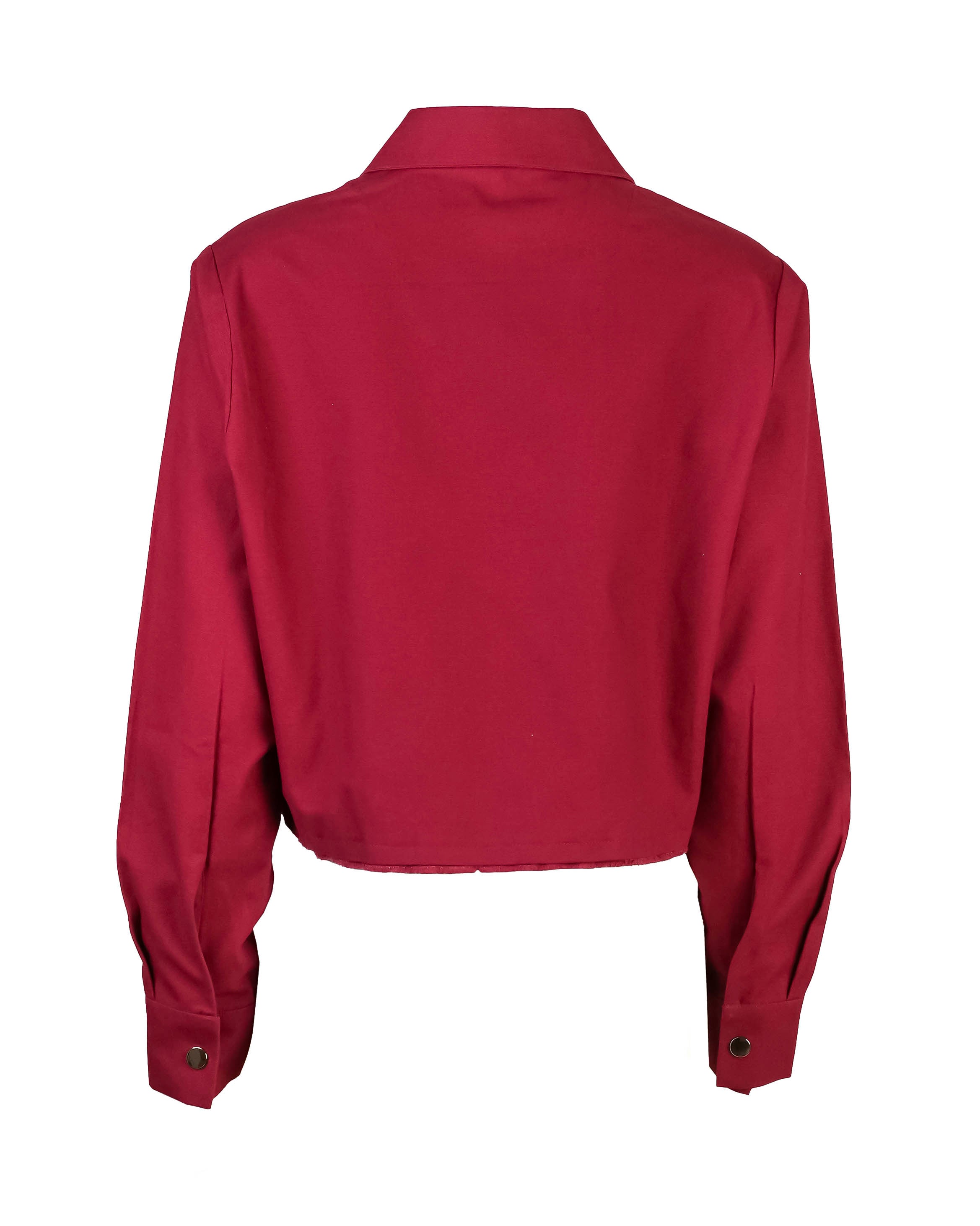 Cherry red denim shirt