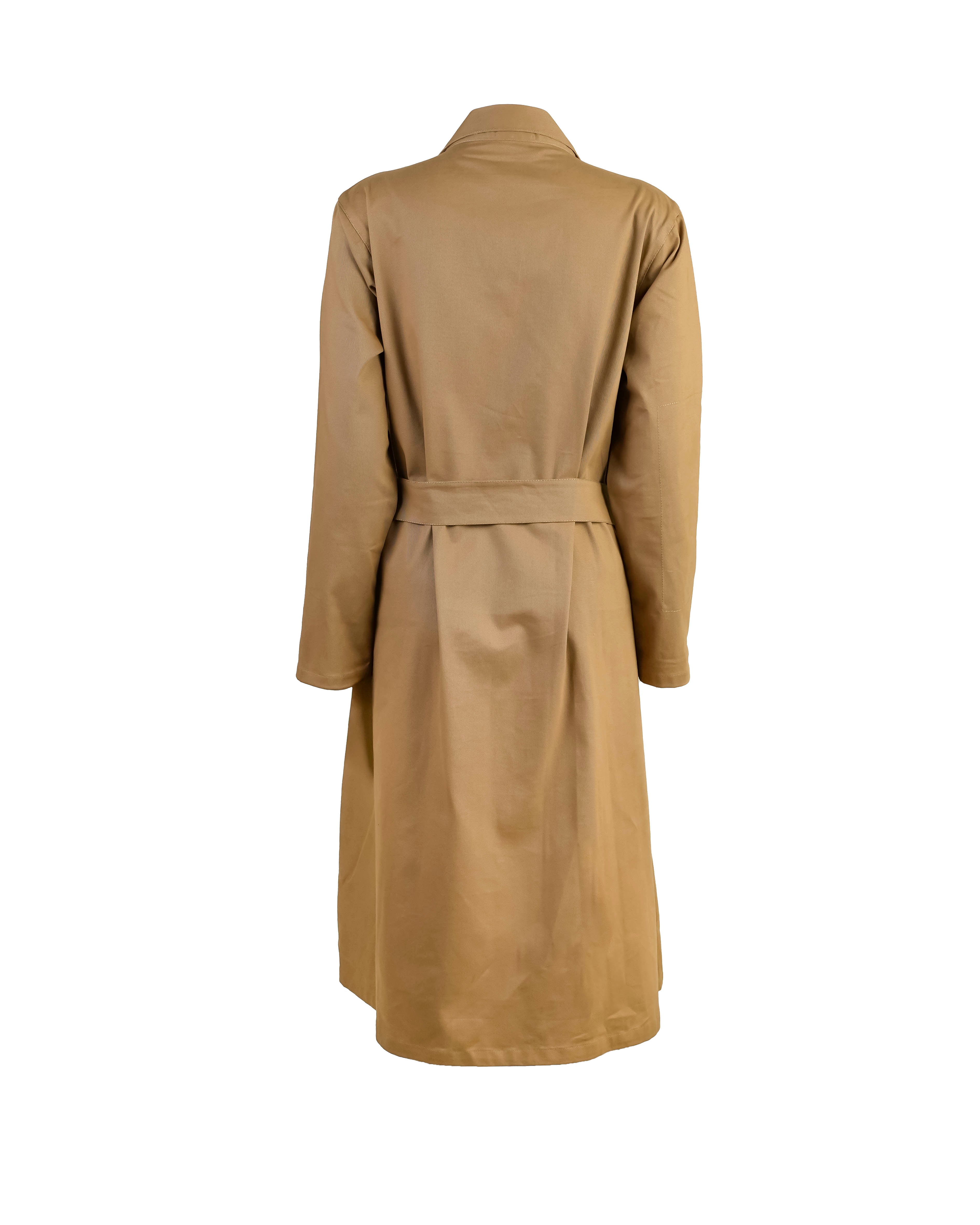 Beige denim trenchcoat