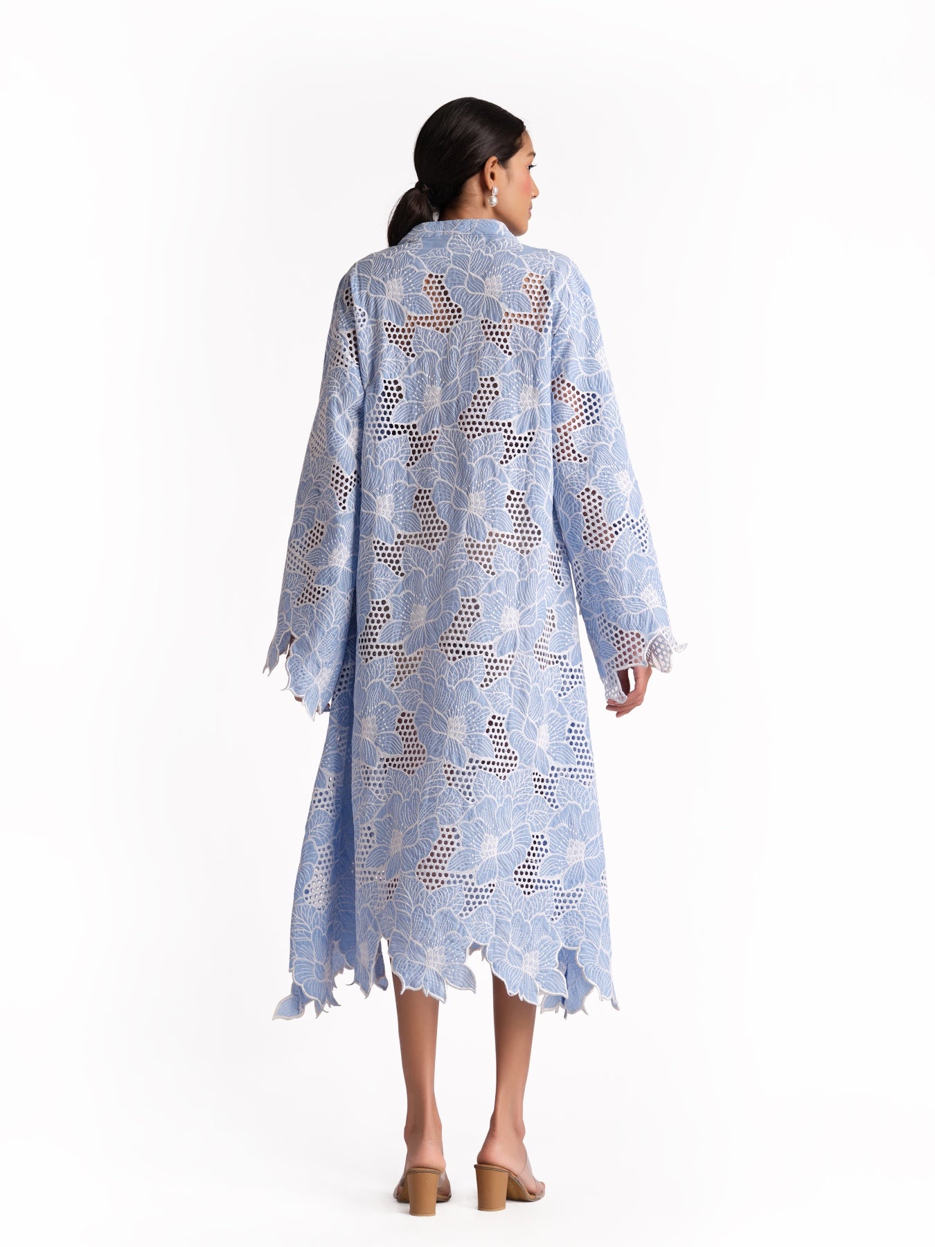 Sky blue schifilli  dress