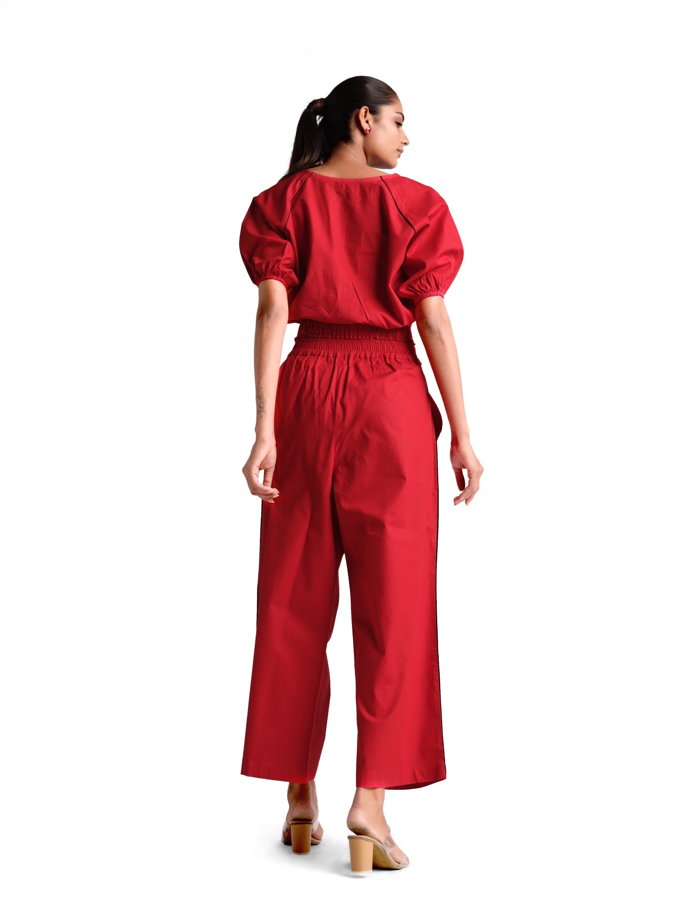 Red poplin set