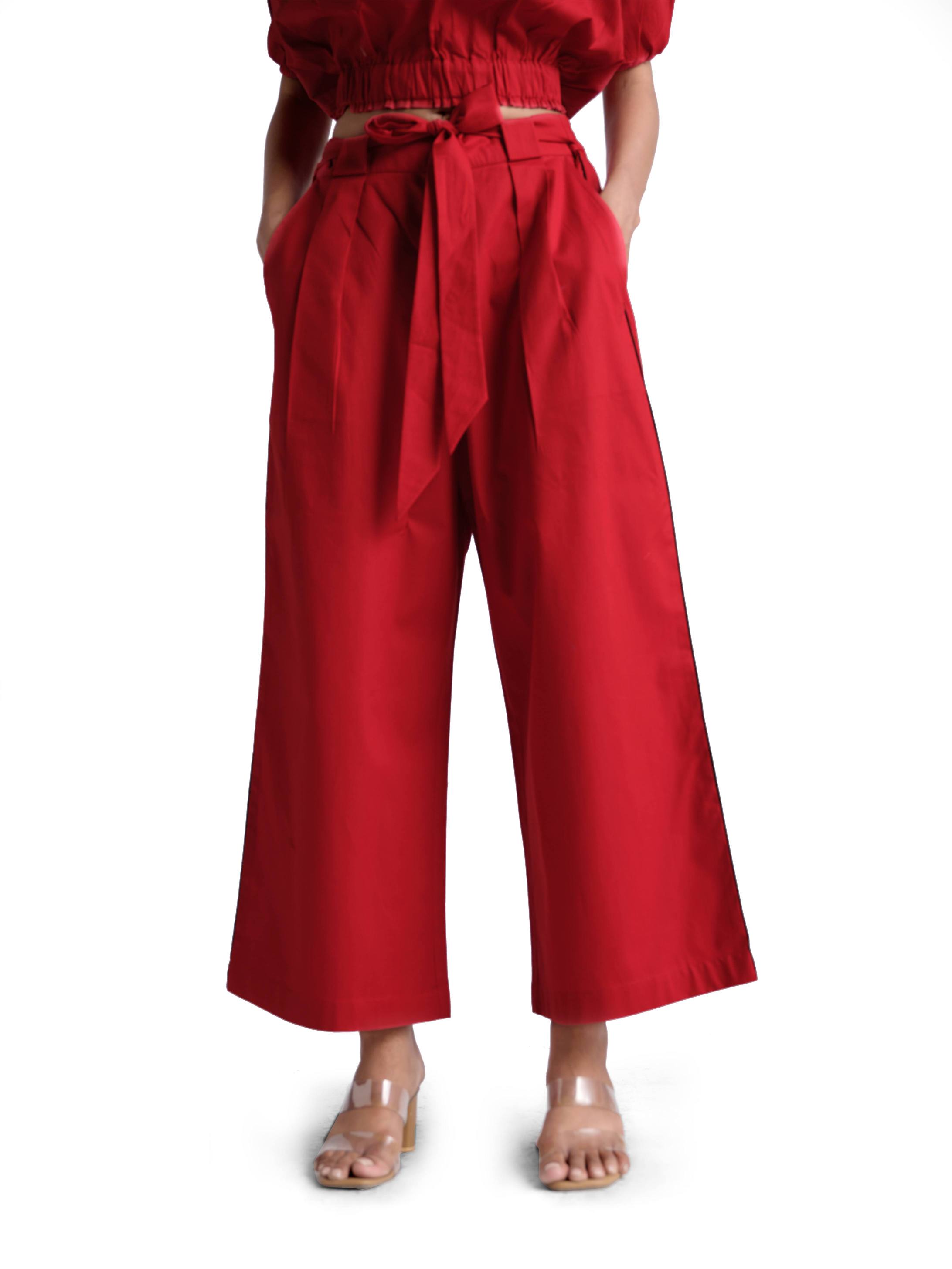 Red poplin set