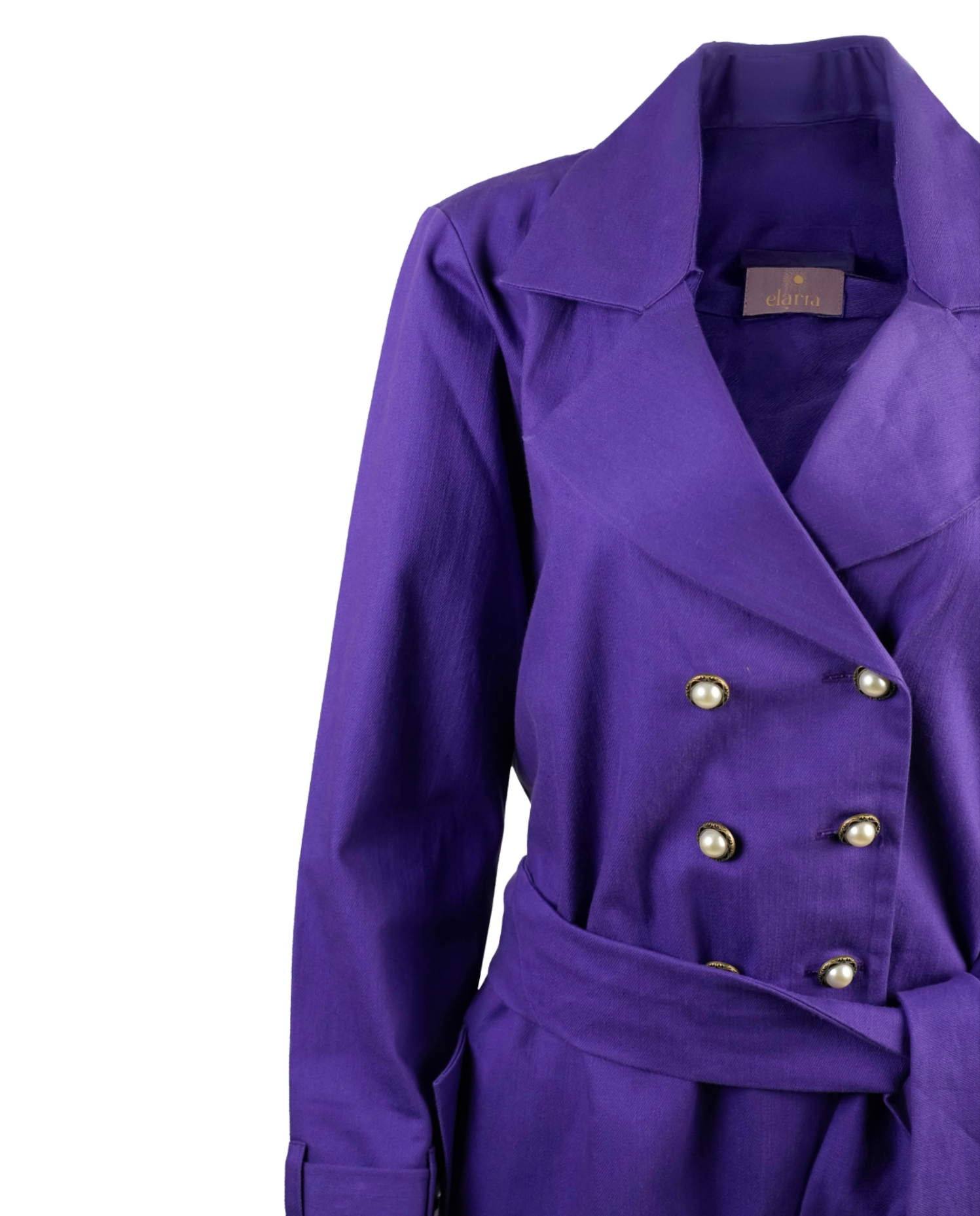 Purple short trenchcoat